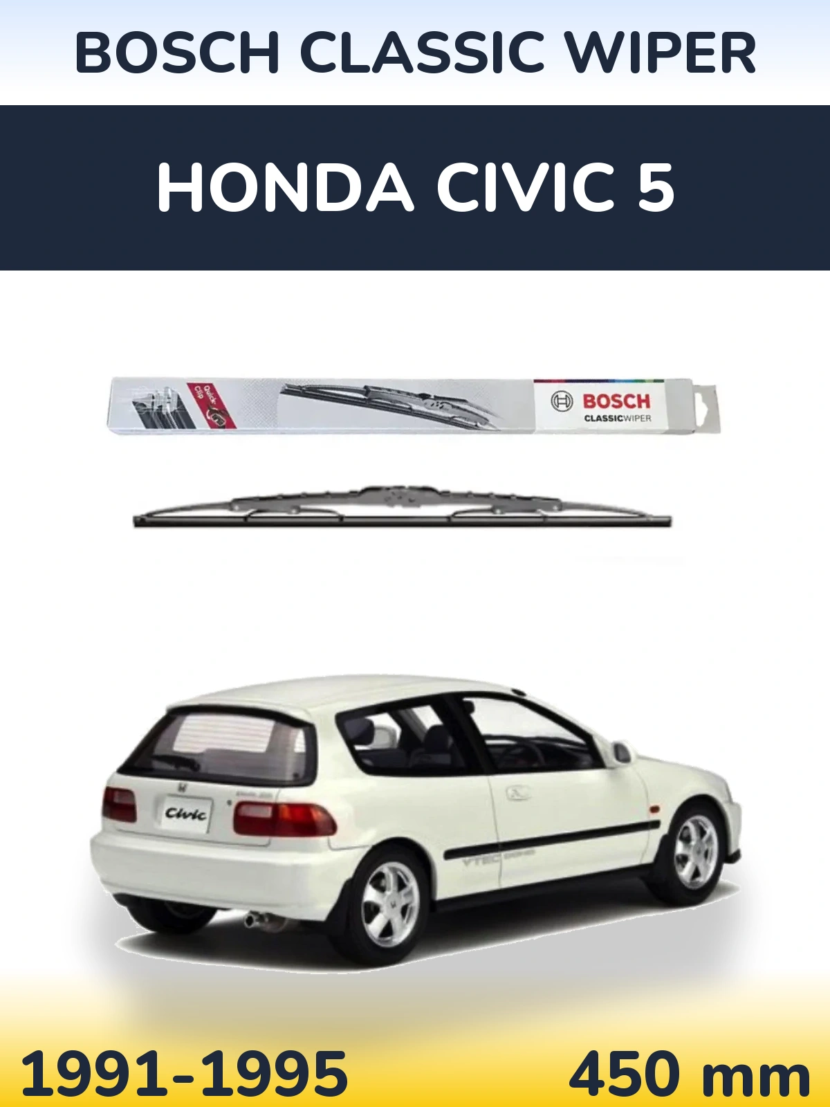Tylna wycieraczka BOSCH Classic Wiper 450 mm do Honda Civic 5 1991-1995