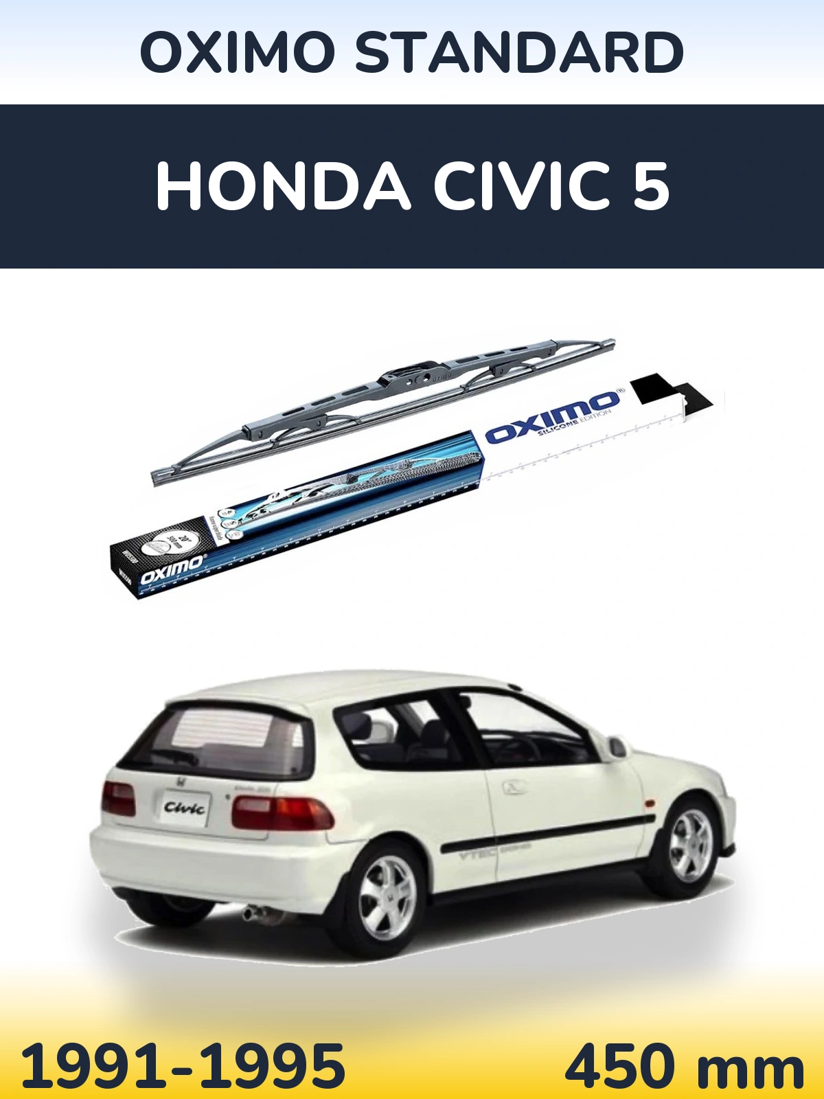 Tylna wycieraczka Oximo Standard 450 mm do Honda Civic 5 1991-1995
