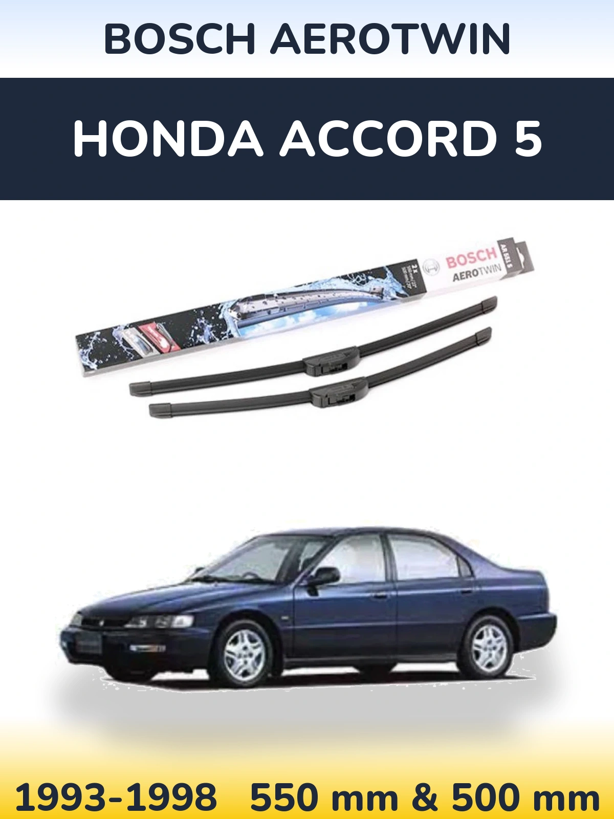 Комплект передних дворников BOSCH AeroTwin 550 & 500 мм для Honda Accord 5 1993-1998