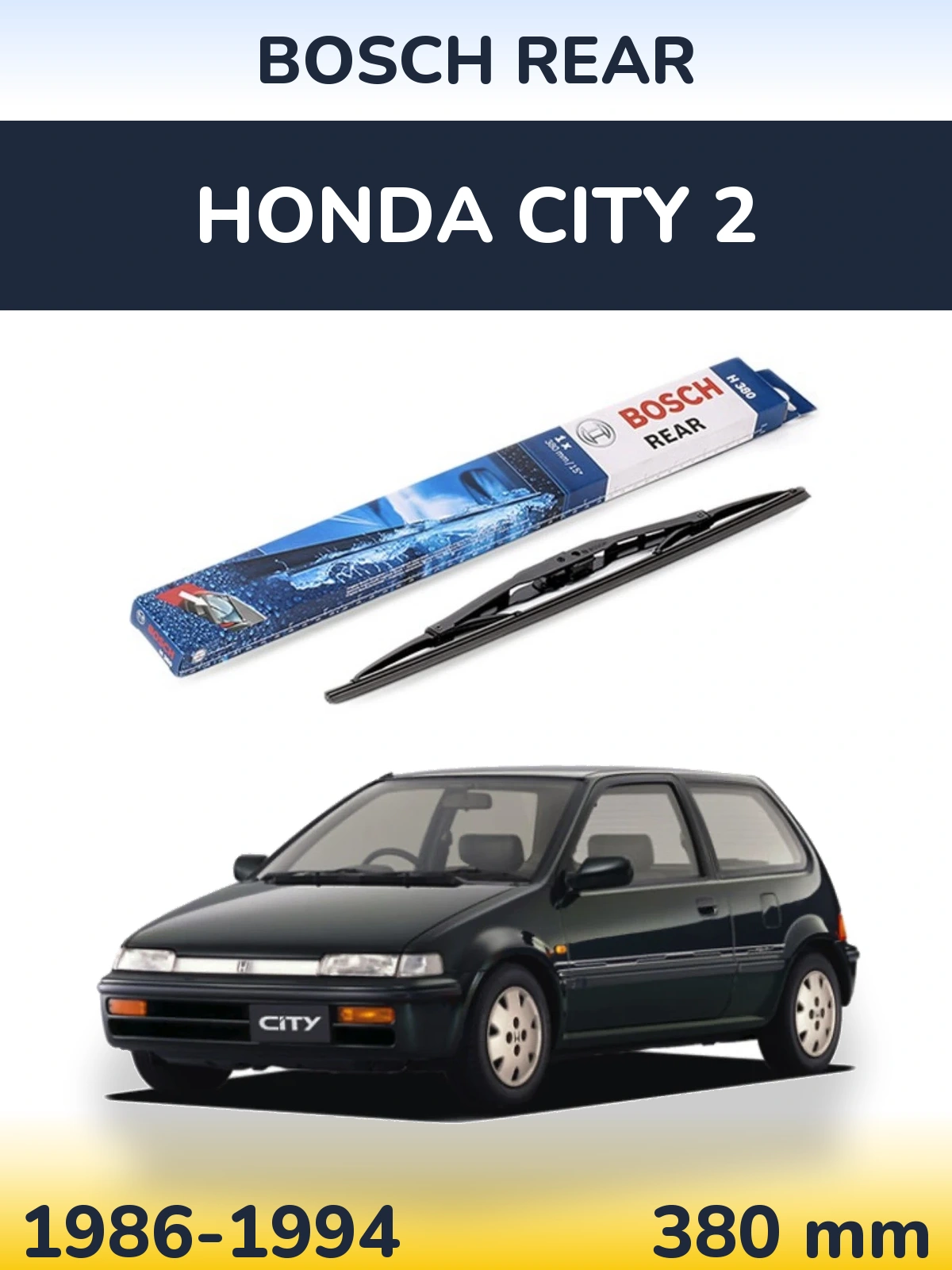 Задний дворник BOSCH Rear 380 мм для Honda City 2 1986-1994