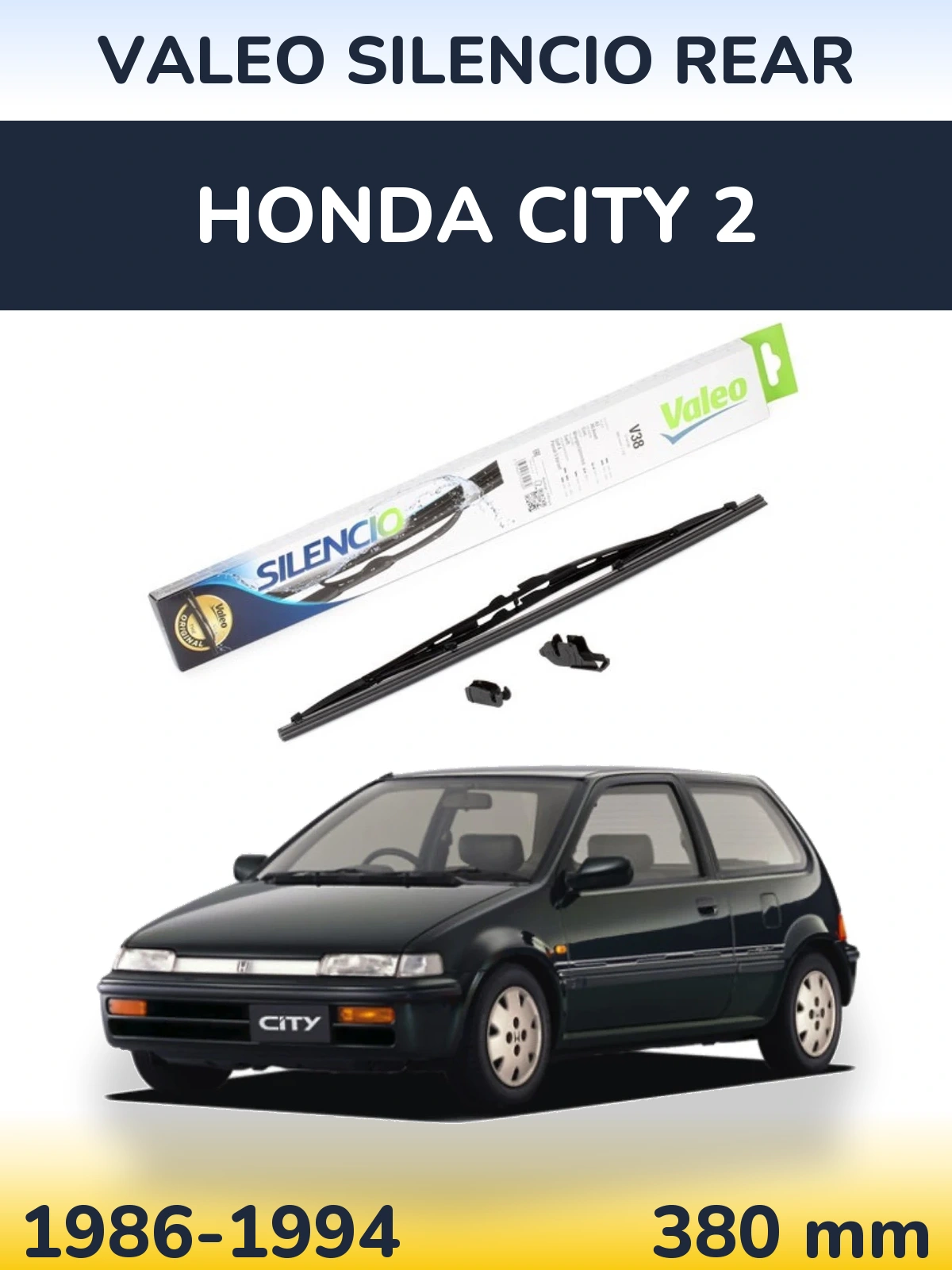 Задний дворник Valeo Silencio Rear 380 мм для Honda City 2 1986-1994