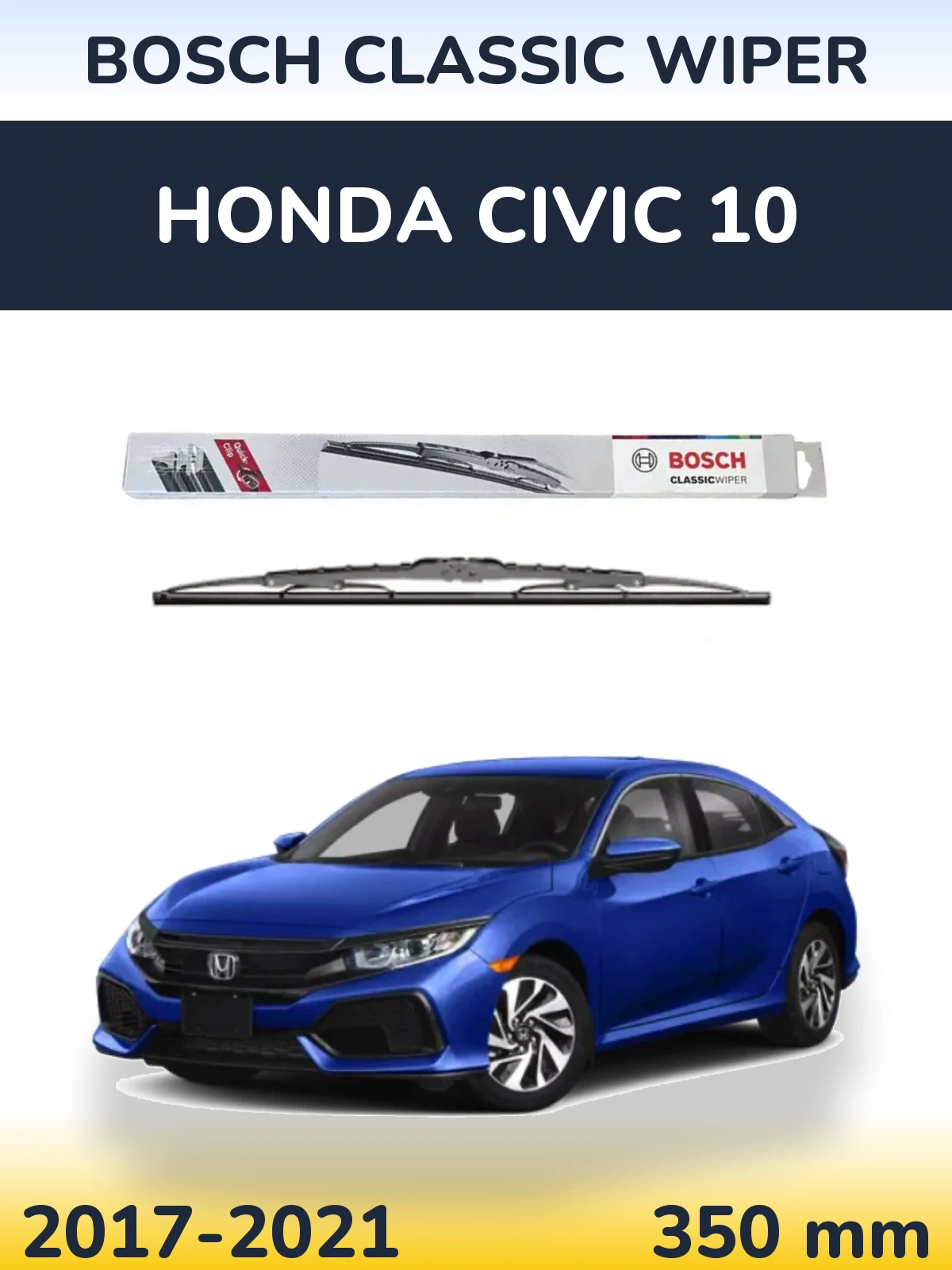 Задний дворник BOSCH Classic Wiper 340 мм для Honda Civic 10 2017-2021
