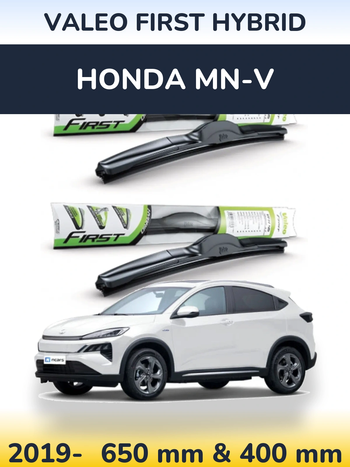 Komplet przednich wycieraczek Valeo First Hybrid 650 & 400 mm do Honda MN-V 2019-2026