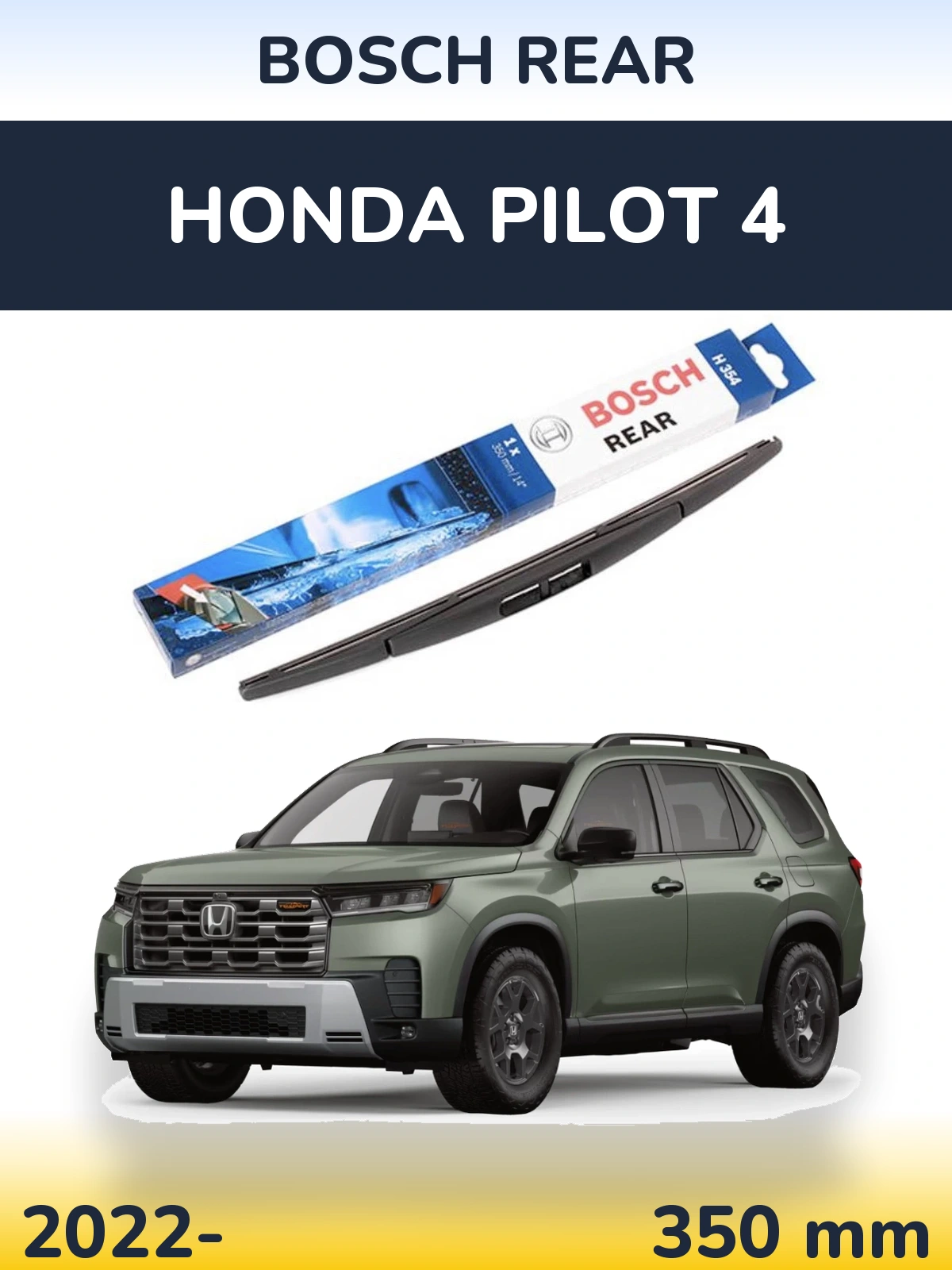 Tylna wycieraczka BOSCH Rear 350 mm do Honda Pilot 4 2022-2026