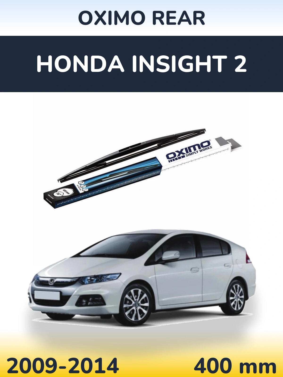 Rear wiper blade Oximo Rear 400 mm for Honda Insight 2 2009-2014