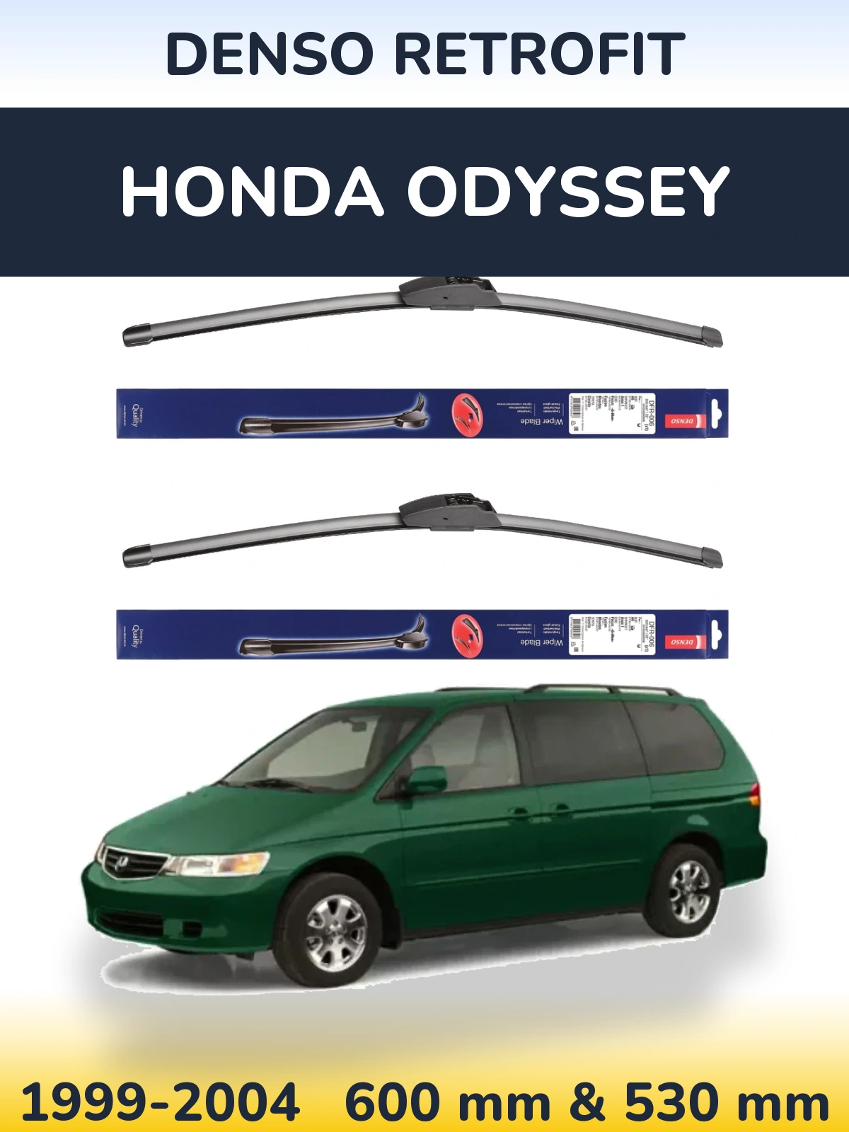 Комплект передних дворников Denso Retrofit 600 & 530 мм для Honda Odyssey 1999-2004