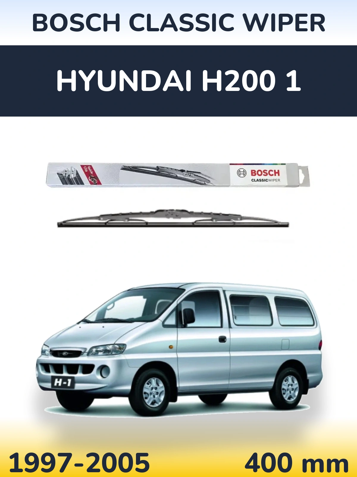Tylna wycieraczka BOSCH Classic Wiper 400 mm do Hyundai H200 1 1997-2005
