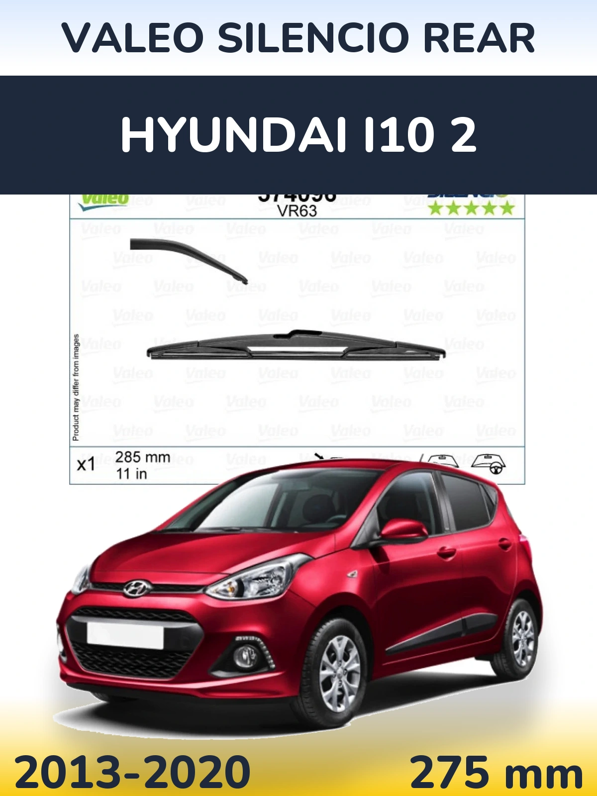 Tylna wycieraczka Valeo Silencio Rear 285 mm do Hyundai i10 2 2013-2020