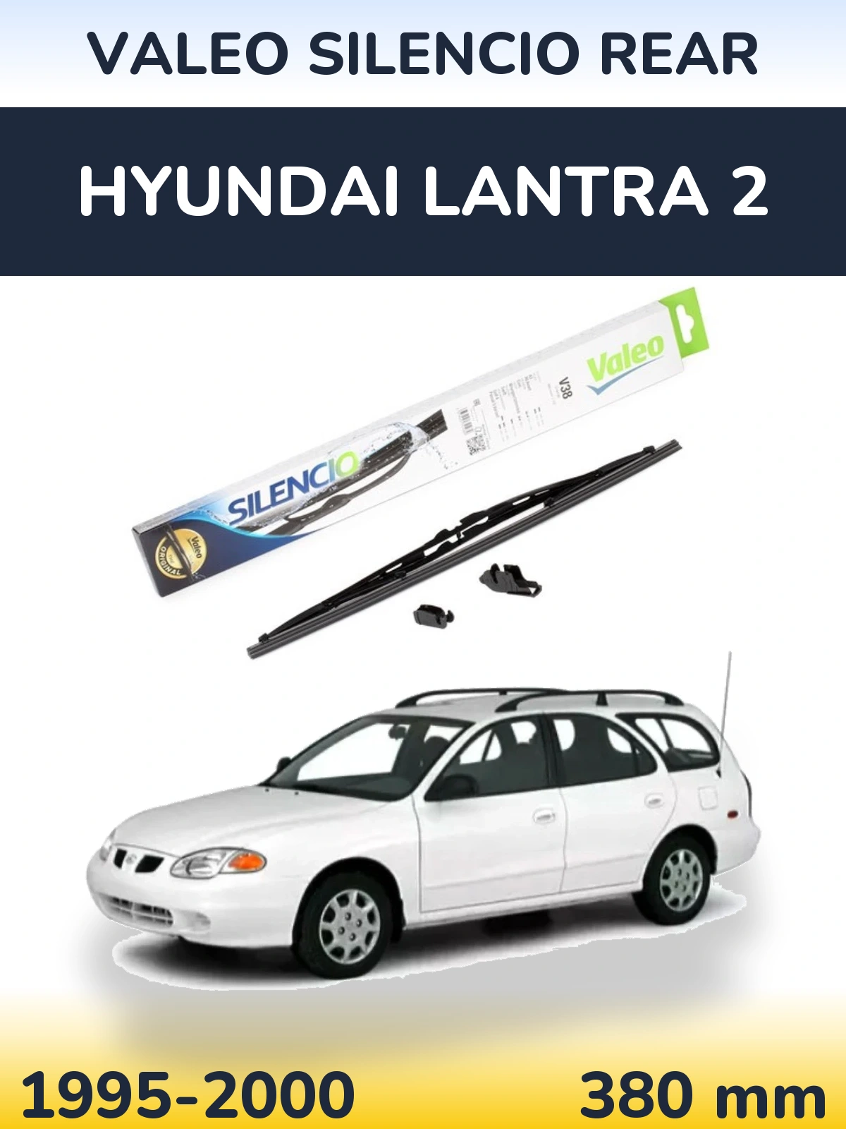 Задний дворник Valeo Silencio Rear 380 мм для Hyundai Lantra 2 1995-2000