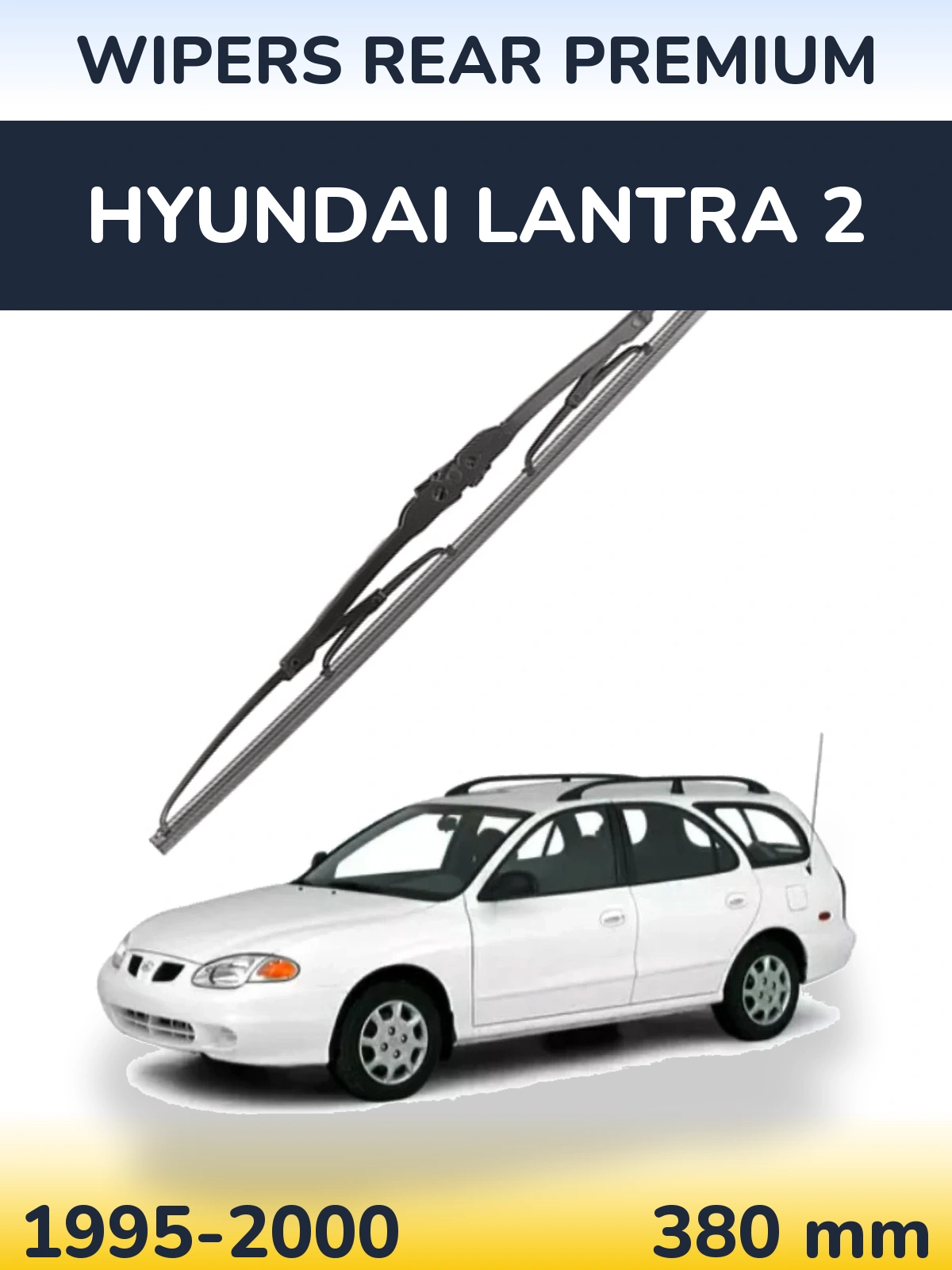 Tylna wycieraczka WIPERS REAR PREMIUM 380 mm do Hyundai Lantra 2 1995-2000