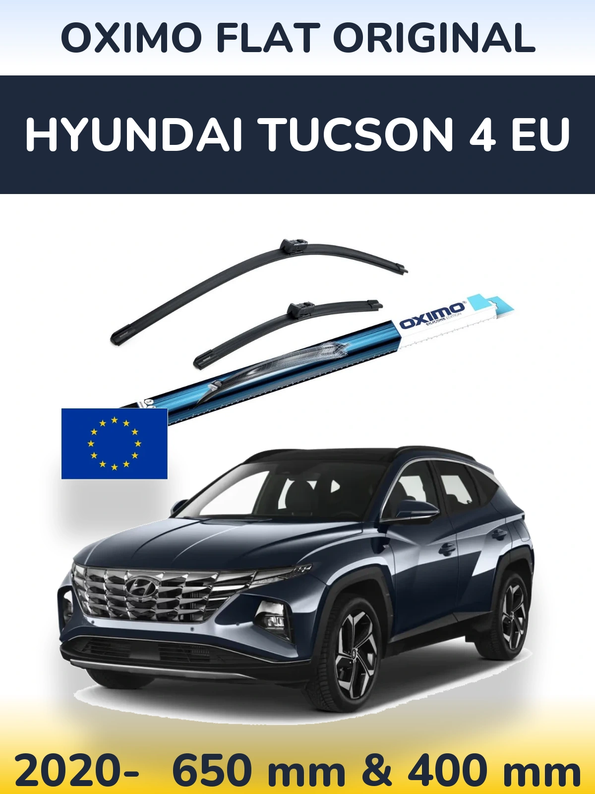 Komplet przednich wycieraczek Oximo Flat Original 650 & 400 mm do Hyundai Tucson 4 EU 2020-2026
