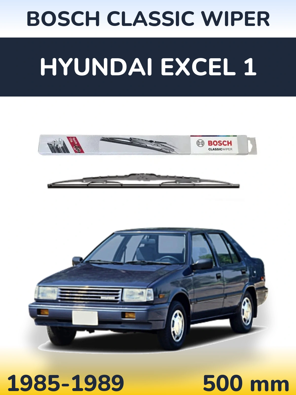 Tylna wycieraczka BOSCH Classic Wiper 500 mm do Hyundai Excel 1 1985-1989