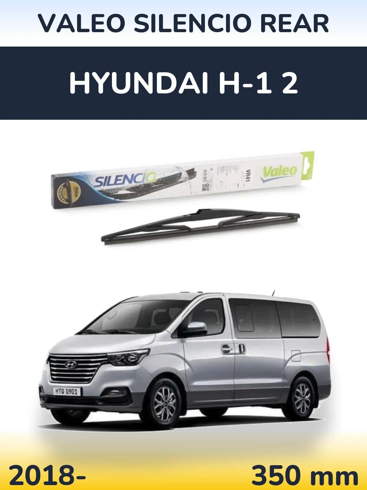 Rear wiper blade Valeo Silencio Rear 345 mm for Hyundai H-1 2 2018-2026