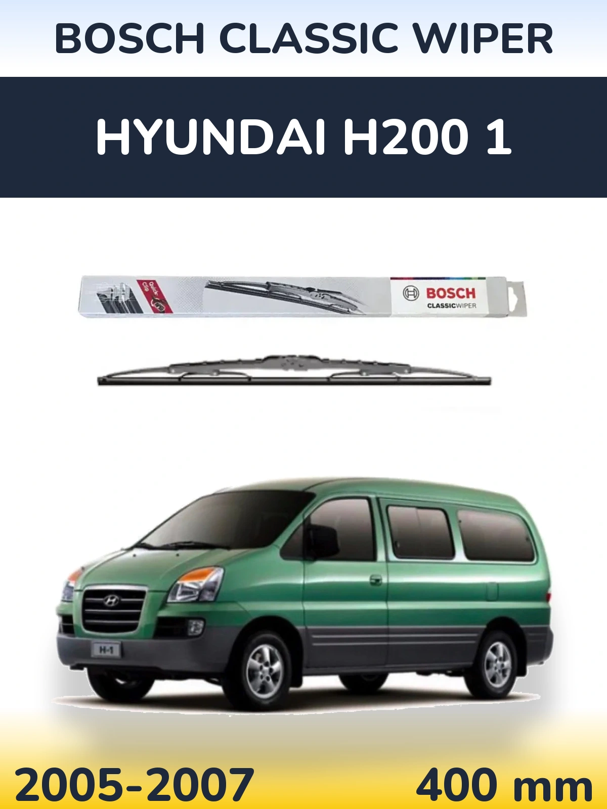Tylna wycieraczka BOSCH Classic Wiper 400 mm do Hyundai H200 1 2005-2007
