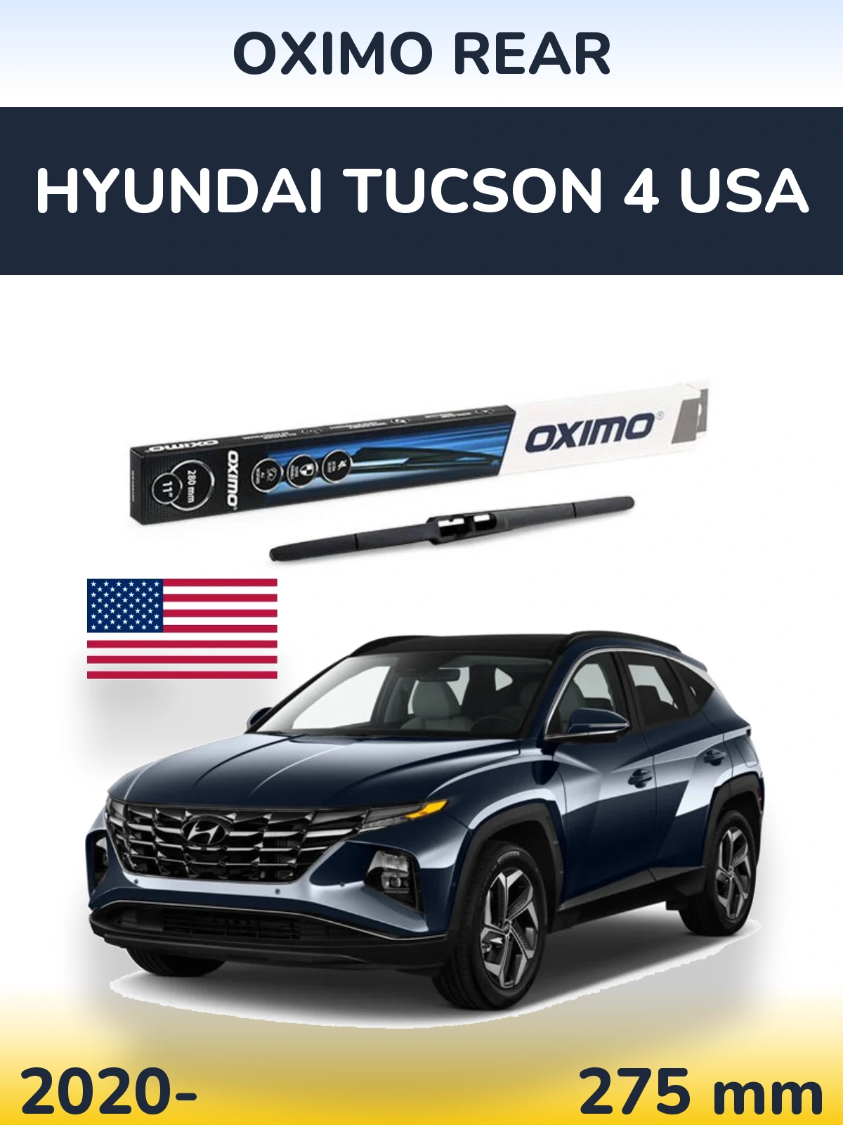 Tylna wycieraczka Oximo Rear 280 mm do Hyundai Tucson 4 USA 2020-2026
