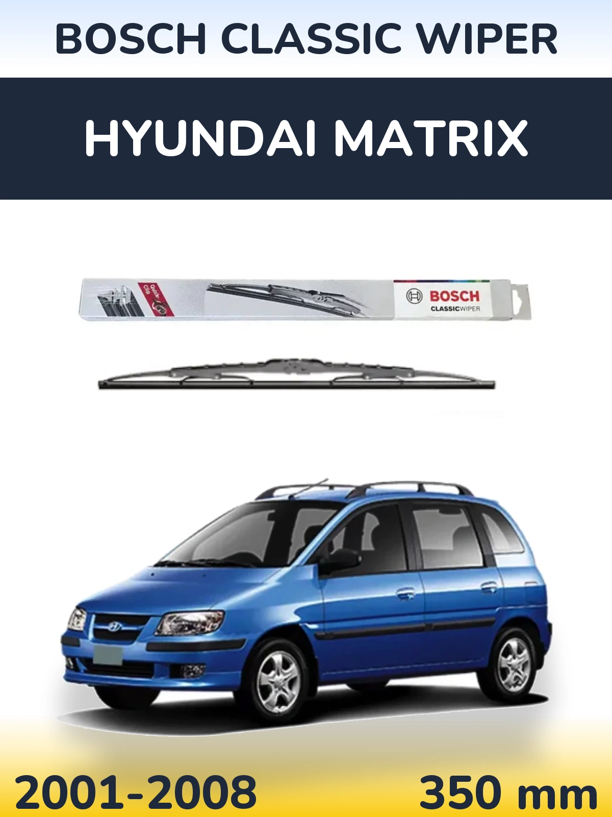 Tylna wycieraczka BOSCH Classic Wiper 340 mm do Hyundai Matrix 2001-2008