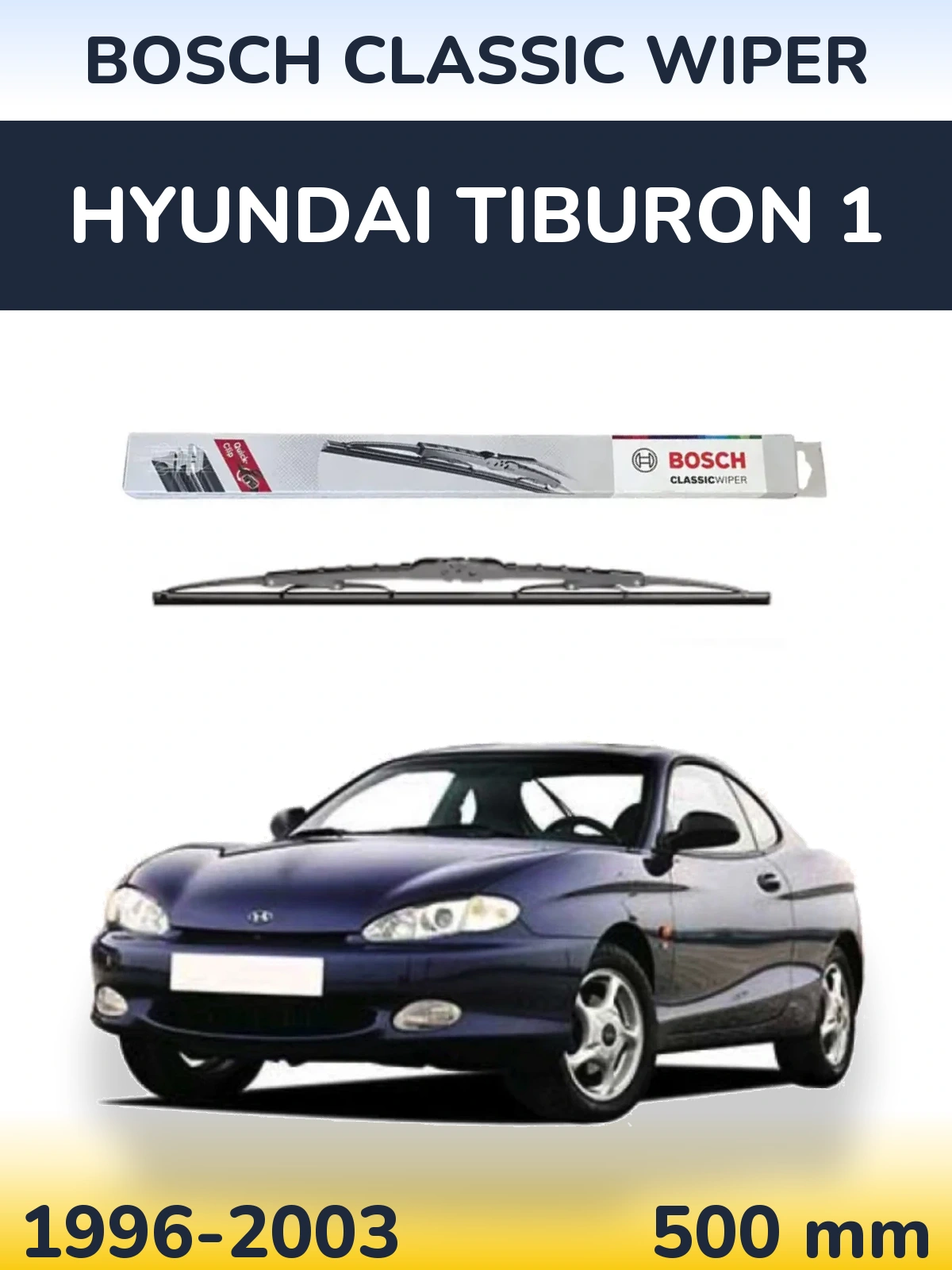 Tylna wycieraczka BOSCH Classic Wiper 500 mm do Hyundai Tiburon 1 1996-2003