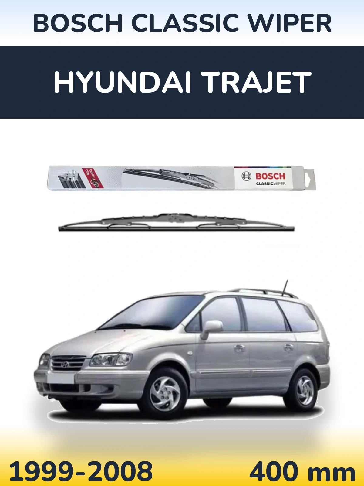Tylna wycieraczka BOSCH Classic Wiper 400 mm do Hyundai Trajet 1999-2008