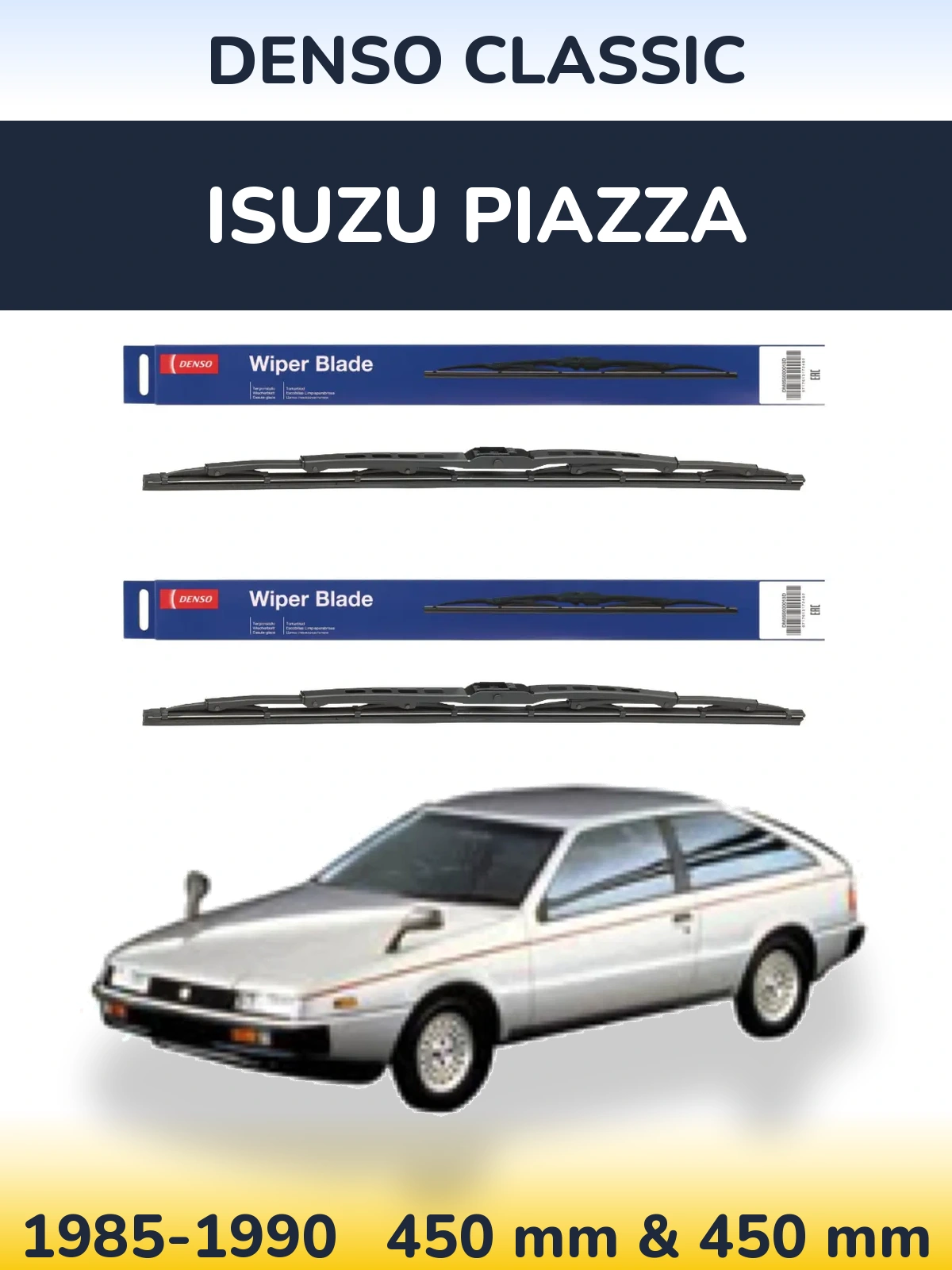 Komplet przednich wycieraczek Denso Classic 450 & 450 mm do Isuzu Piazza 1985-1990