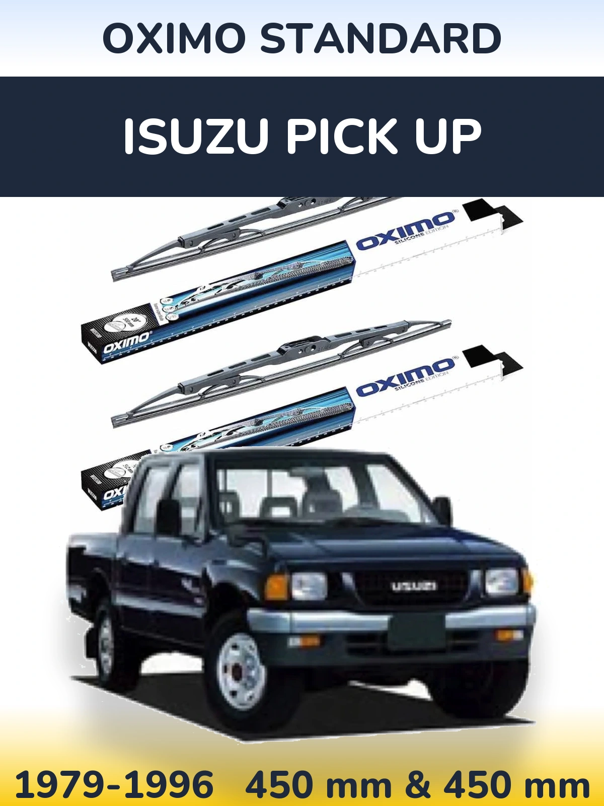 Комплект передних дворников Oximo Standard 450 & 450 мм для Isuzu Pick Up 1979-1996
