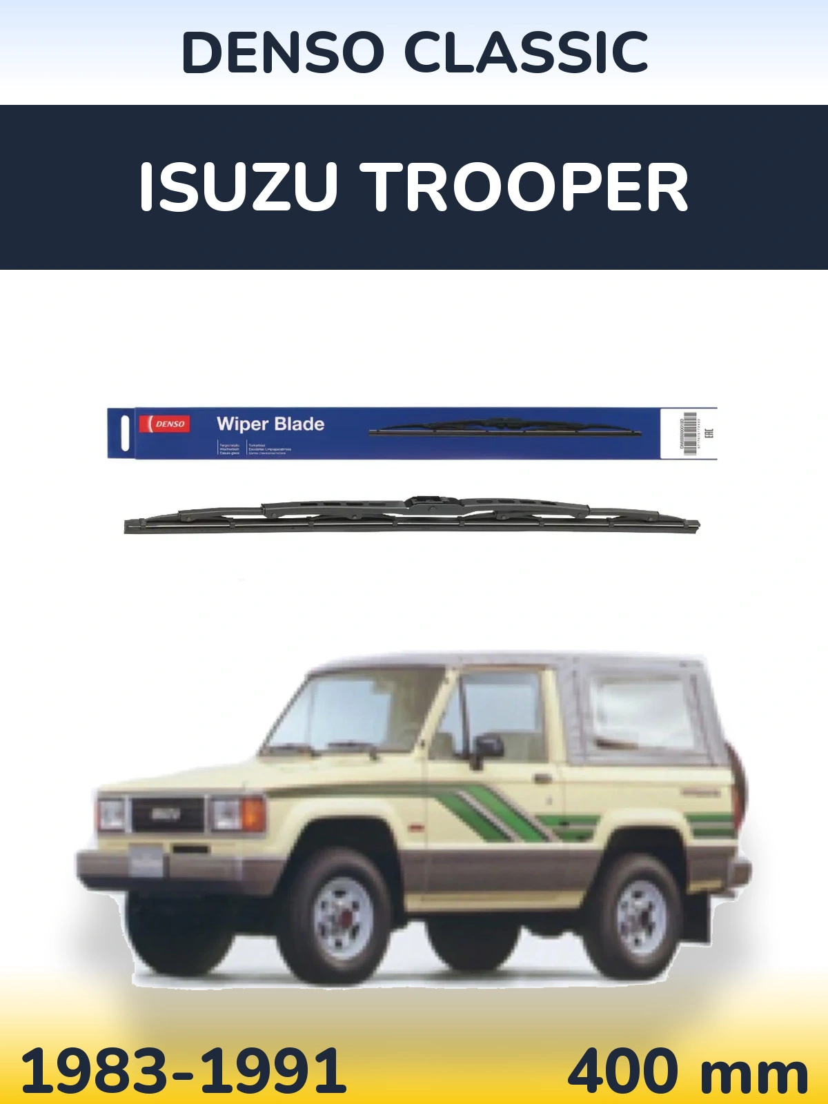 Tylna wycieraczka Denso Classic 400 mm do Isuzu Trooper 1983-1991