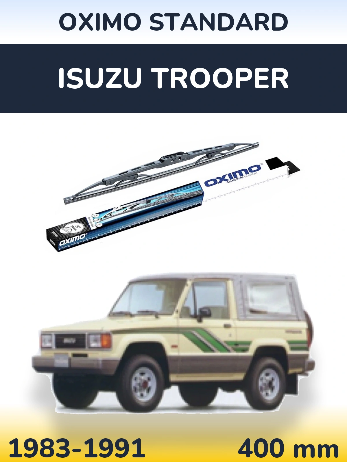 Tylna wycieraczka Oximo Standard 400 mm do Isuzu Trooper 1983-1991
