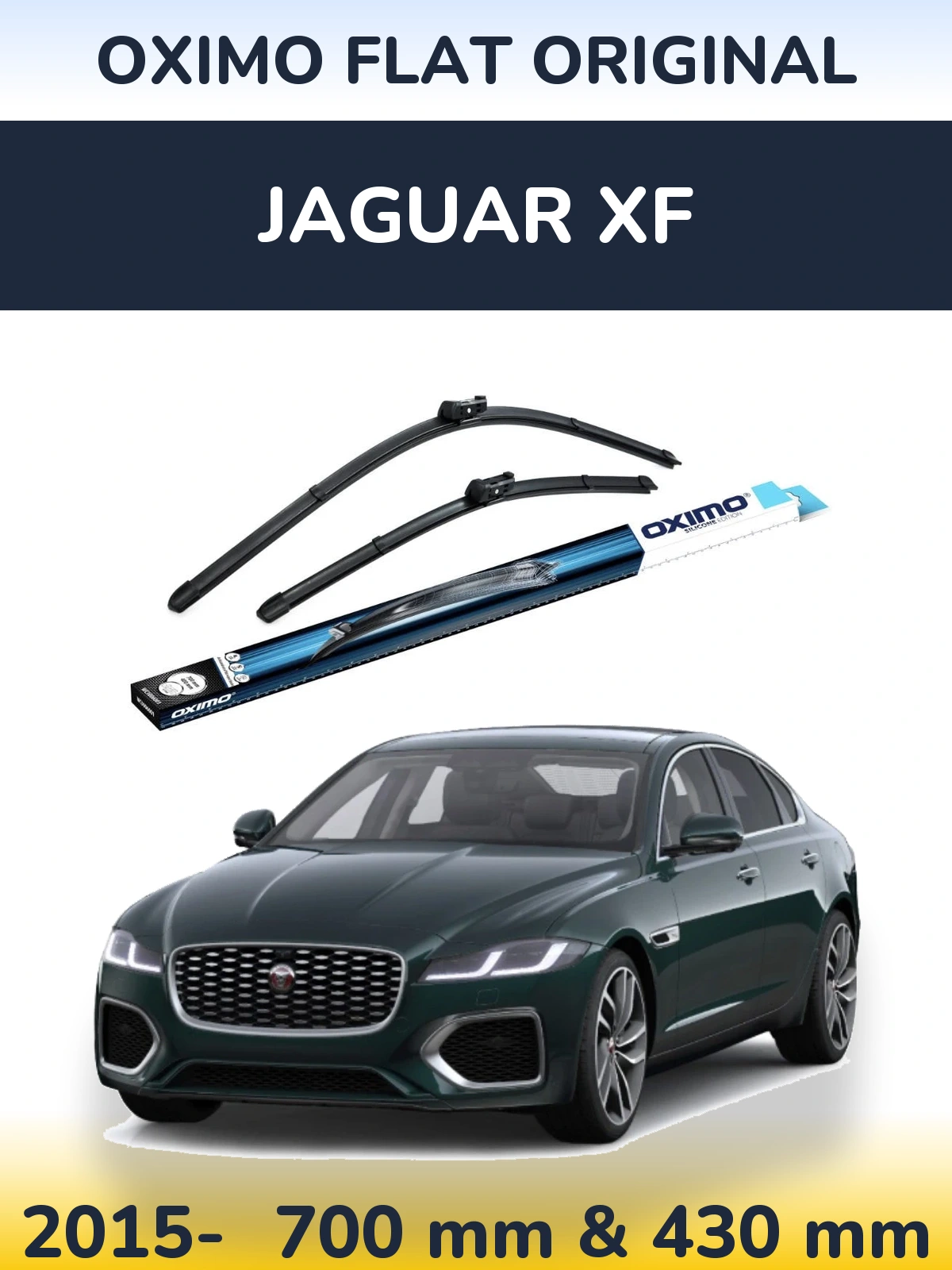 Komplet przednich wycieraczek Oximo Flat Original 700 & 430 mm do Jaguar XF 2015-2026