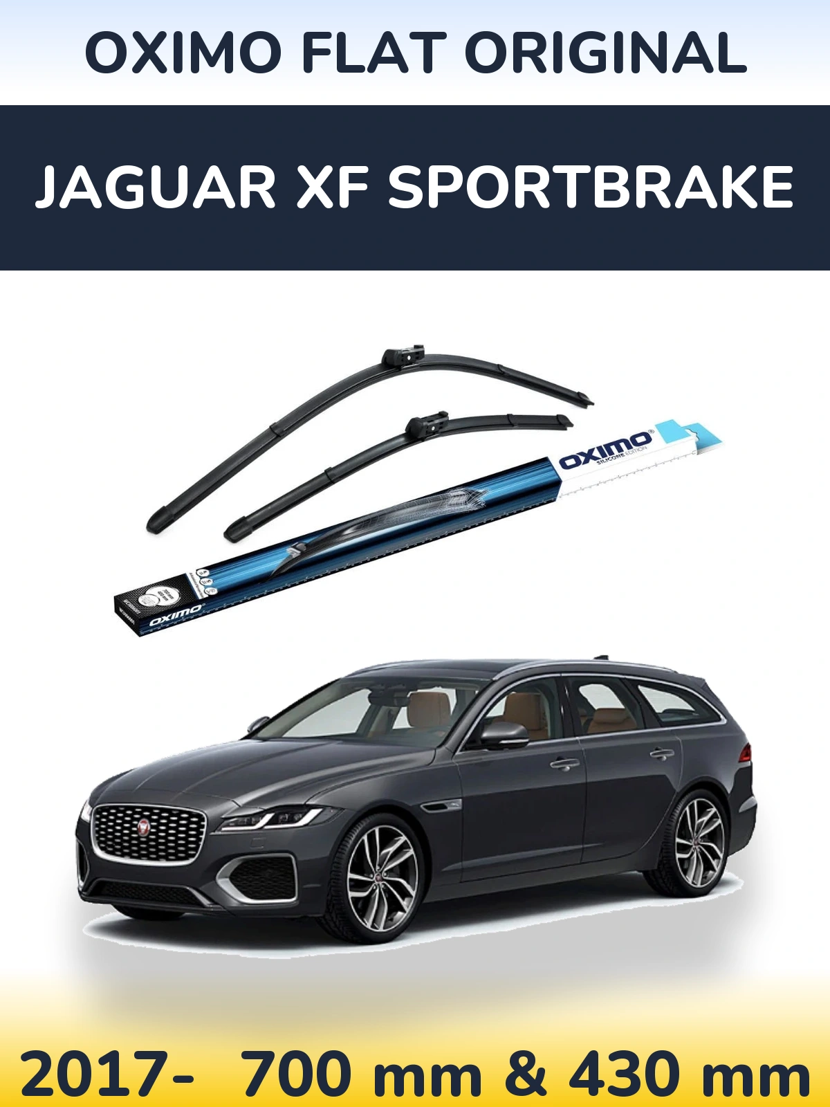Komplet przednich wycieraczek Oximo Flat Original 700 & 430 mm do Jaguar XF Sportbrake 2017-2026