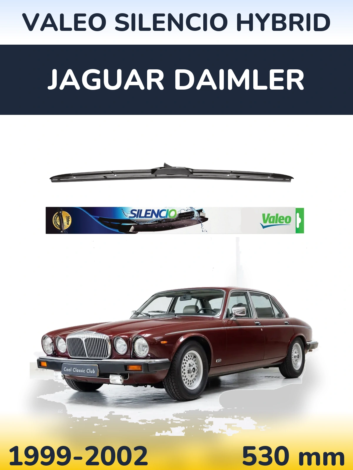 Przednia wycieraczka Valeo Silencio Hybrid 530 mm do Jaguar Daimler 1999-2002