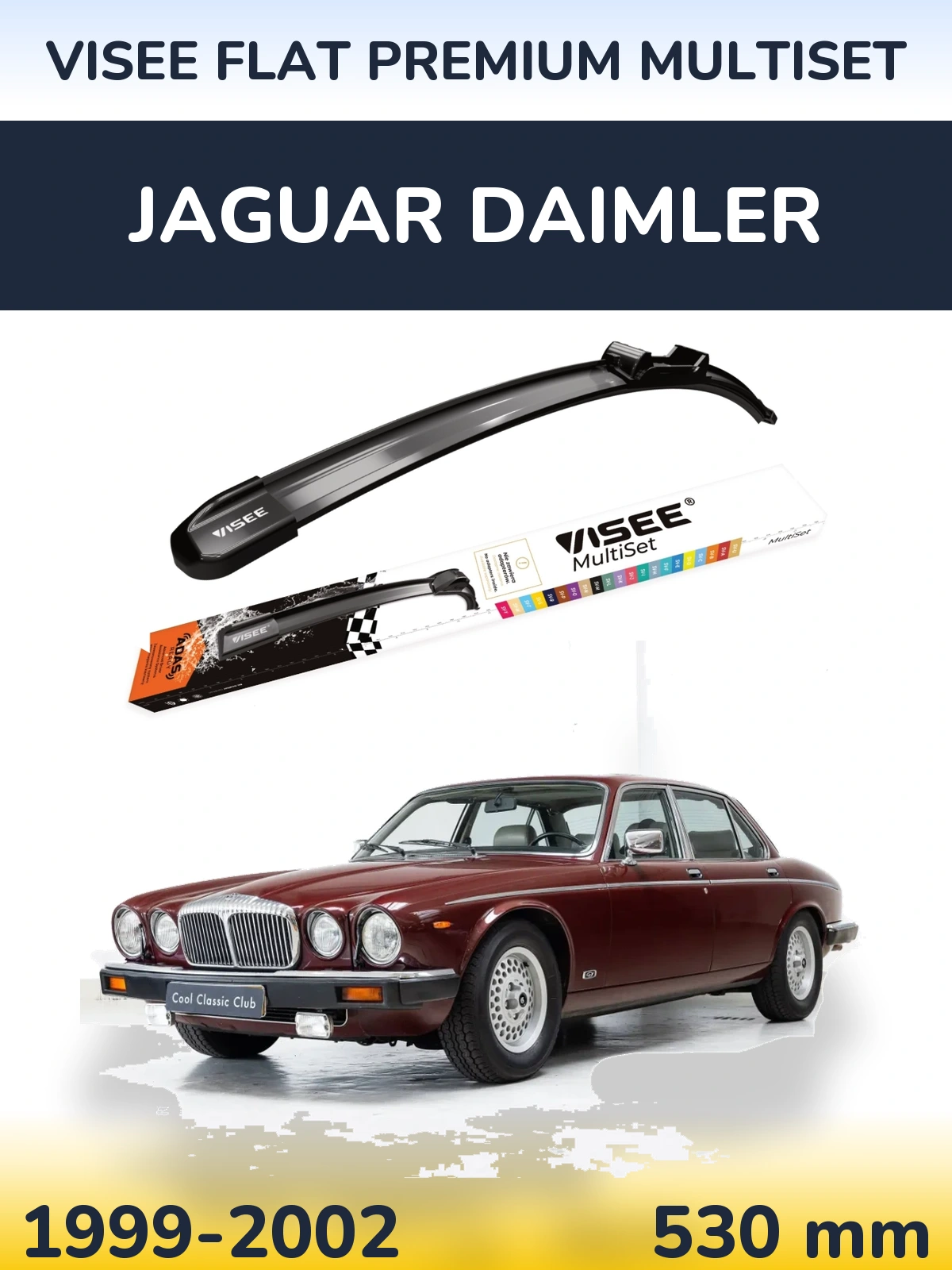 Przednia wycieraczka VISEE FLAT PREMIUM MultiSet 530 mm do Jaguar Daimler 1999-2002
