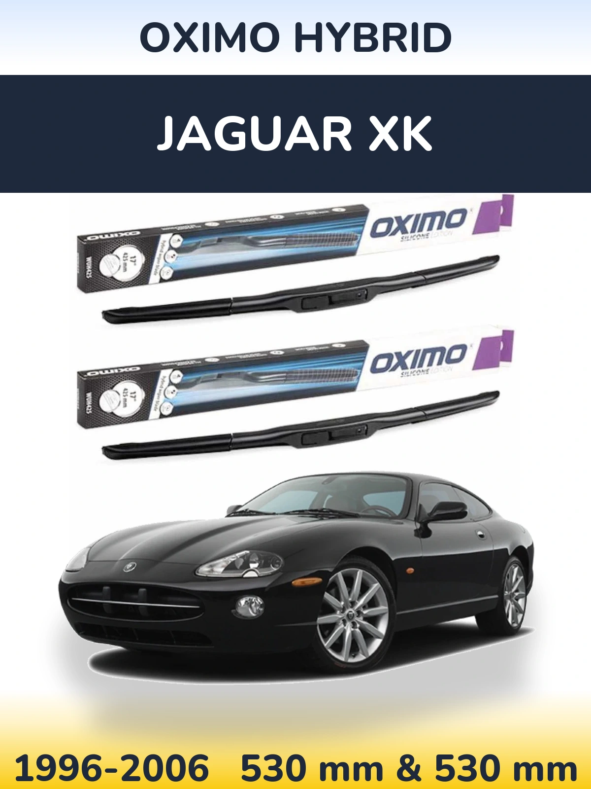 Komplet przednich wycieraczek Oximo Hybrid 530 & 530 mm do Jaguar XK 1996-2006