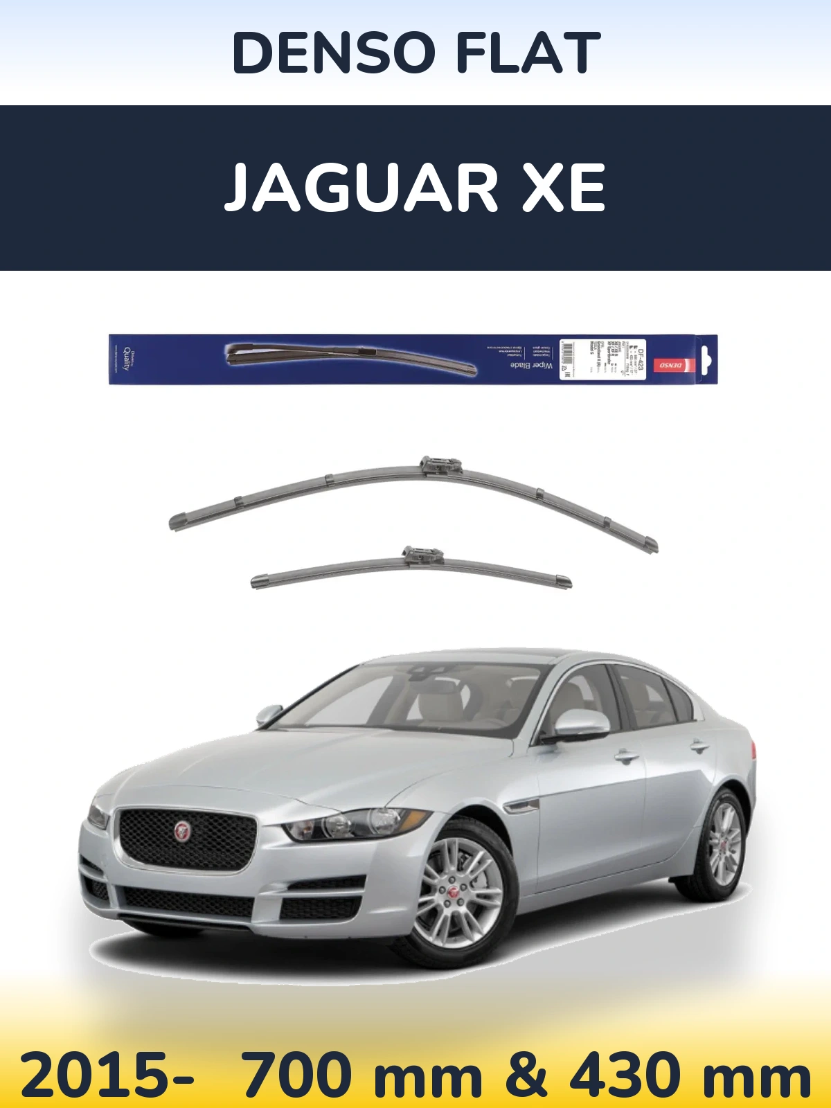 Komplet przednich wycieraczek Denso Flat 680 & 430 mm do Jaguar XE 2015-2026