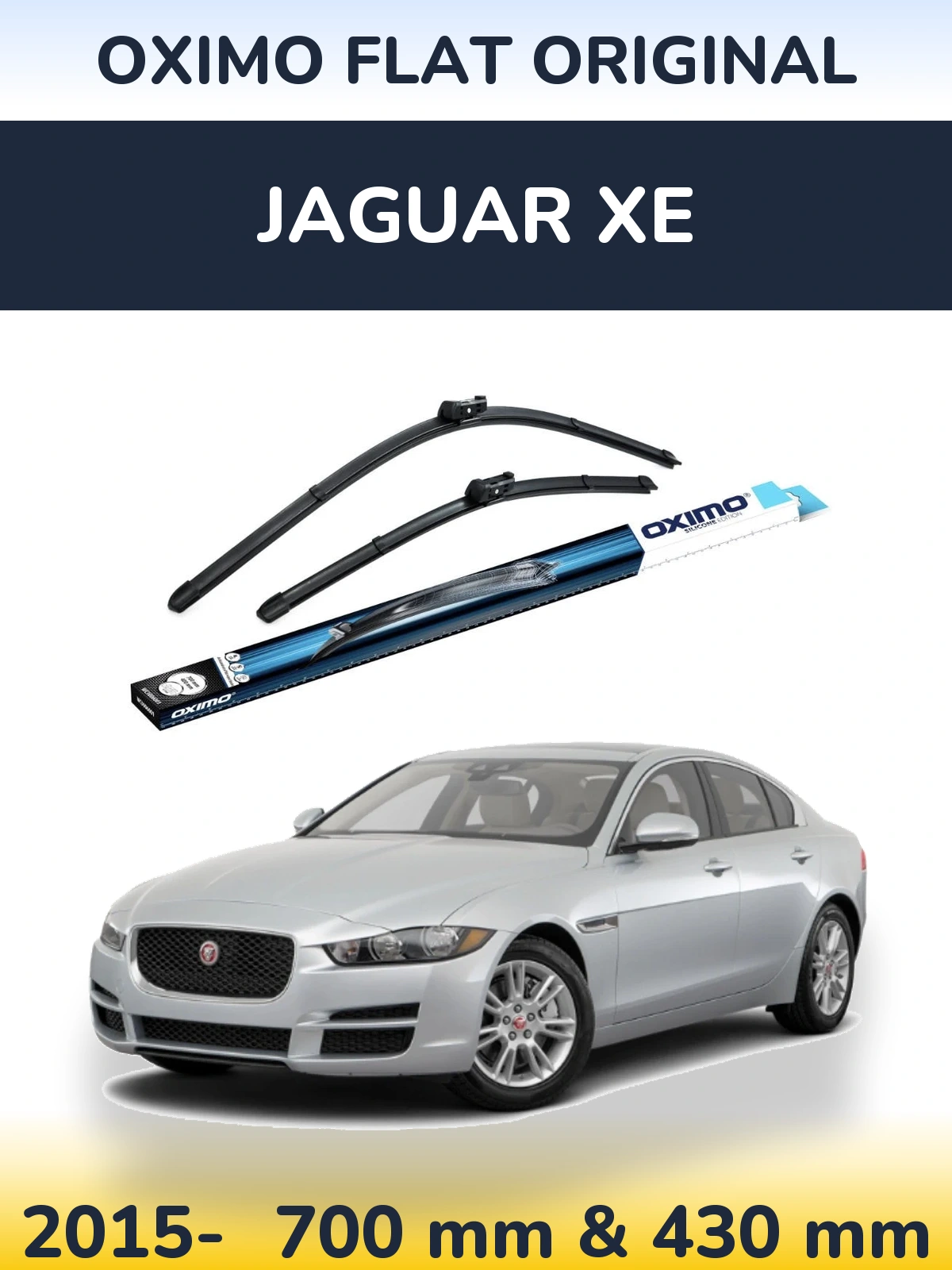 Komplet przednich wycieraczek Oximo Flat Original 700 & 430 mm do Jaguar XE 2015-2026