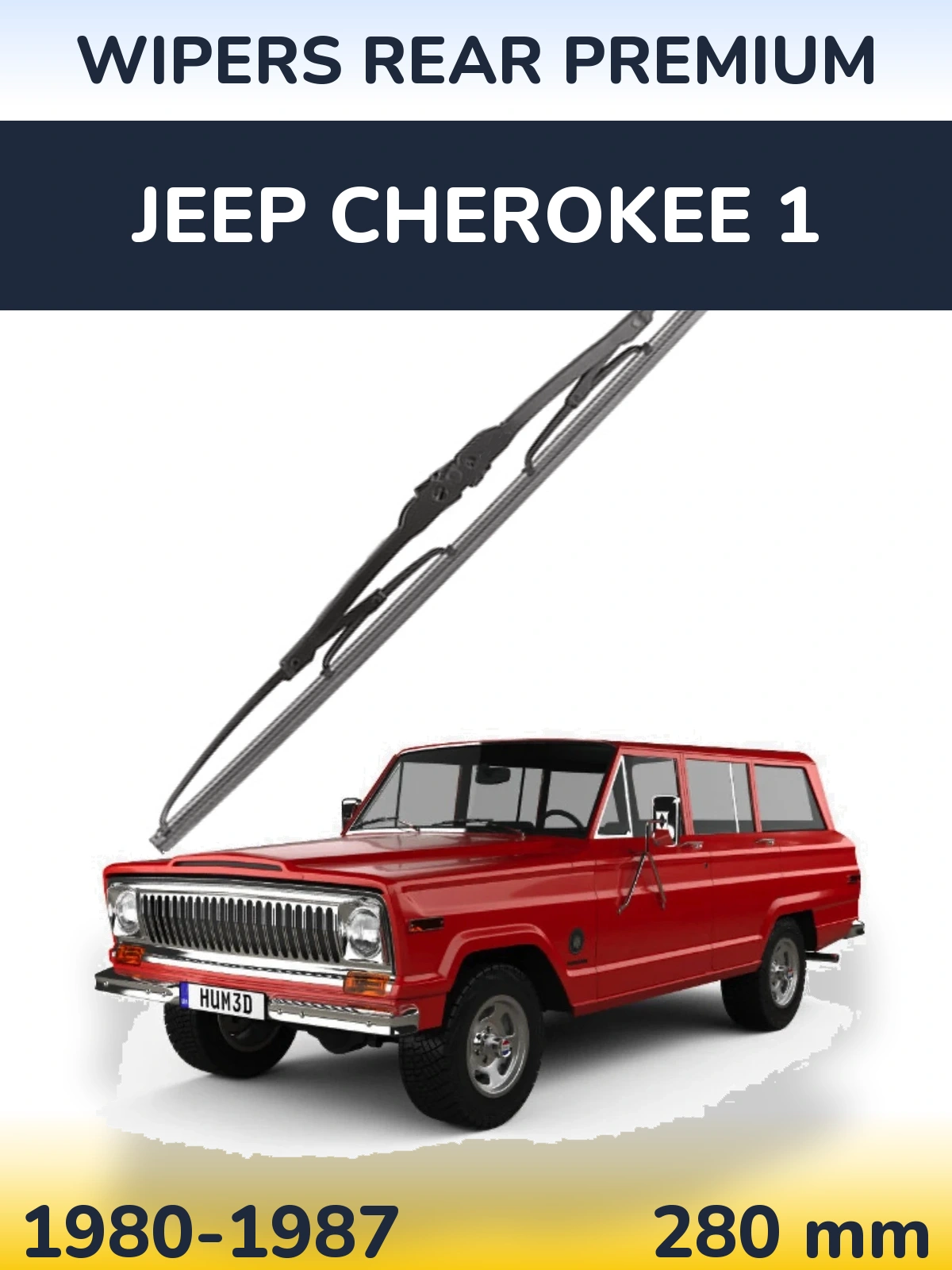 Tylna wycieraczka WIPERS REAR PREMIUM 280 mm do Jeep Cherokee 1 1980-1987