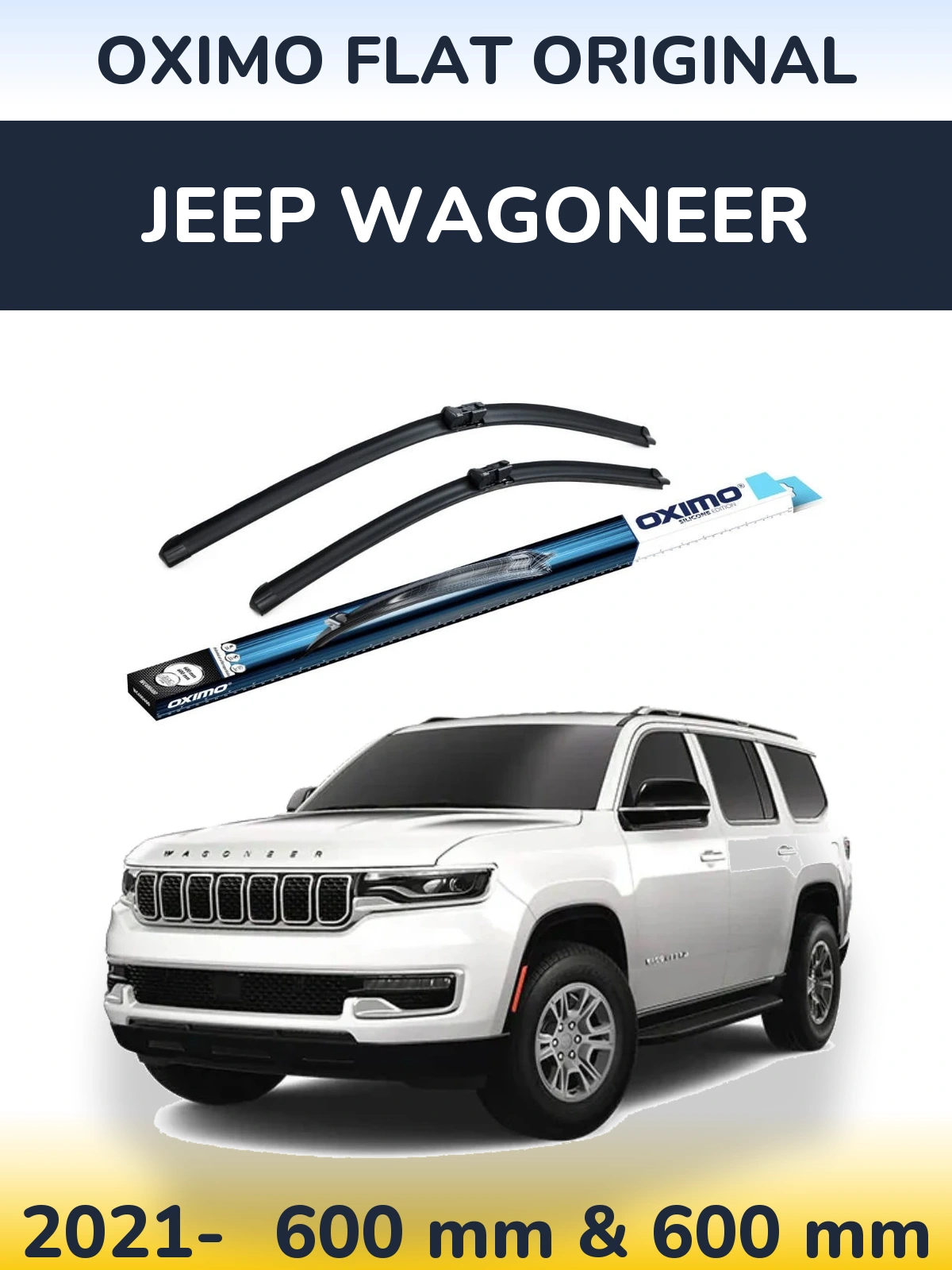 Komplet przednich wycieraczek Oximo Flat Original 600 & 600 mm do Jeep Wagoneer 2021-2026