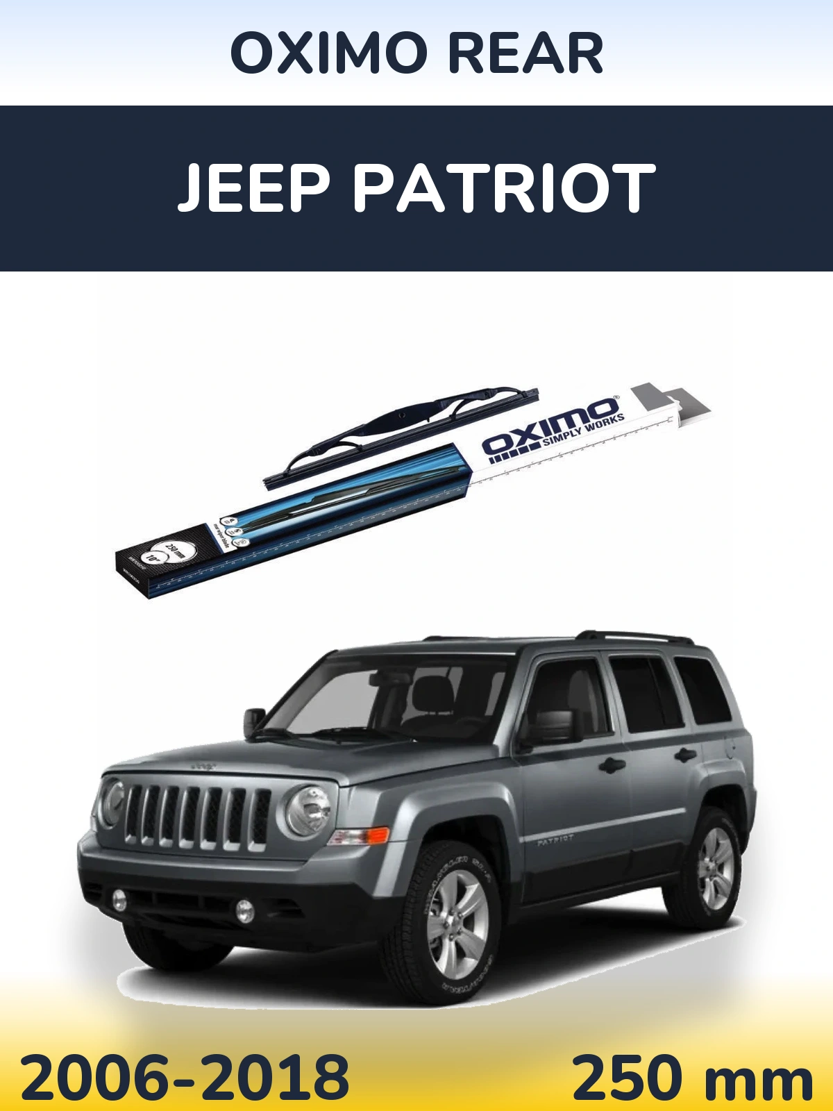 Задний дворник Oximo Rear 250 мм для Jeep Patriot 2006-2018