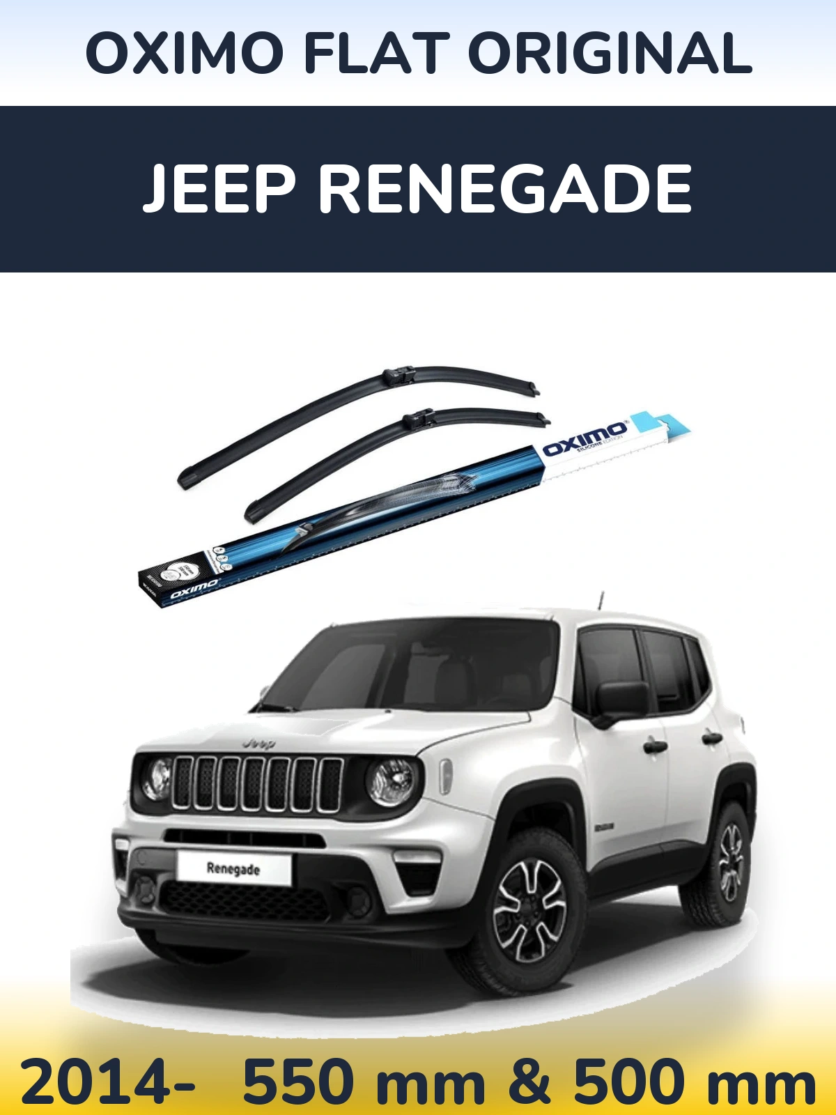 Komplet przednich wycieraczek Oximo Flat Original 550 & 500 mm do Jeep Renegade 2014-2026