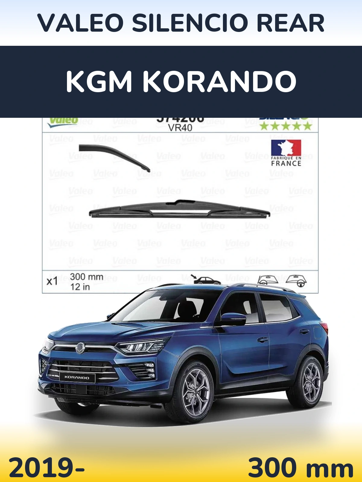 Tylna wycieraczka Valeo Silencio Rear 300 mm do KGM Korando 2019-2026