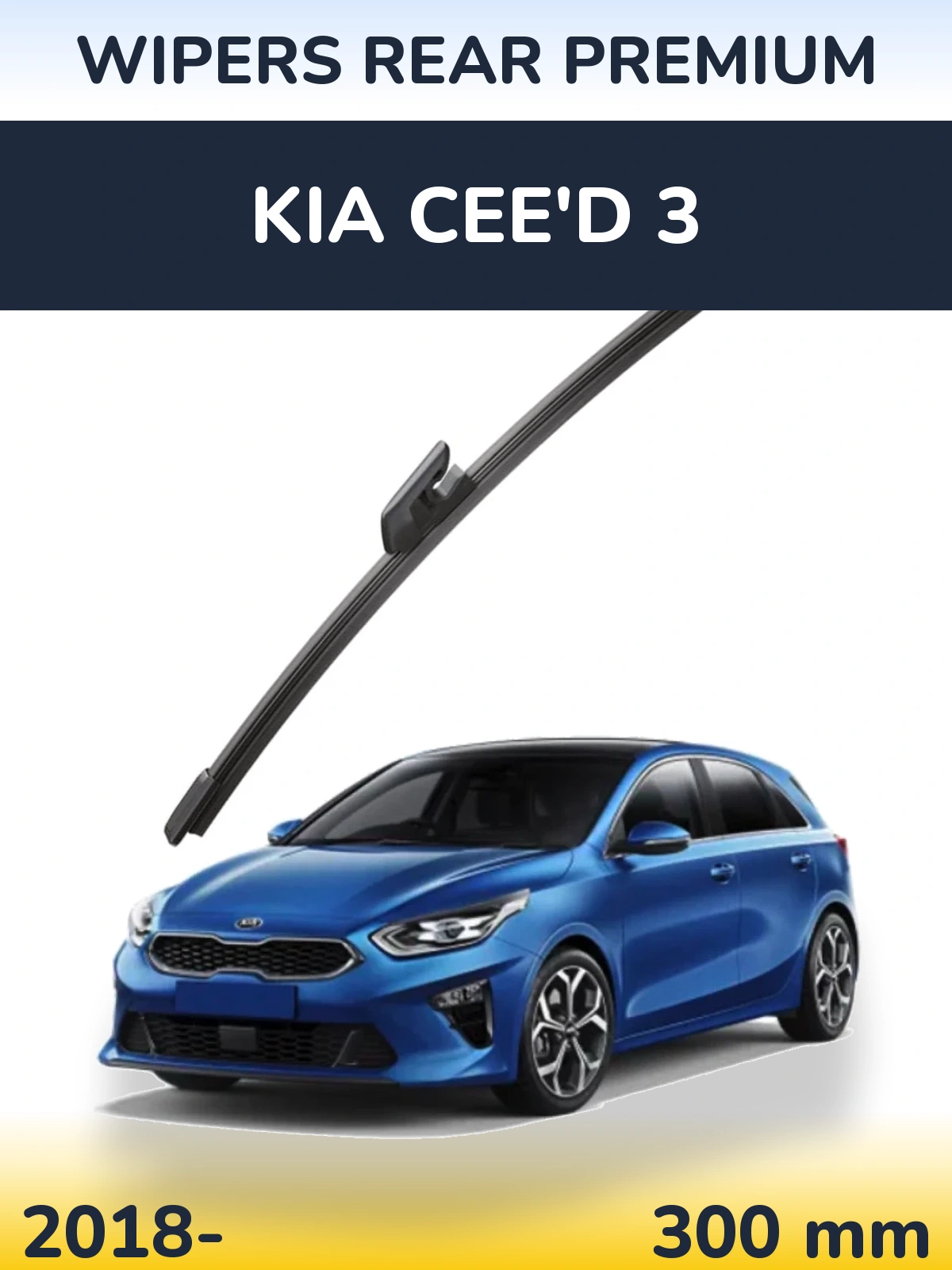 Rear wiper blade WIPERS REAR PREMIUM 300 mm for KIA Cee'd 3 2018-2026