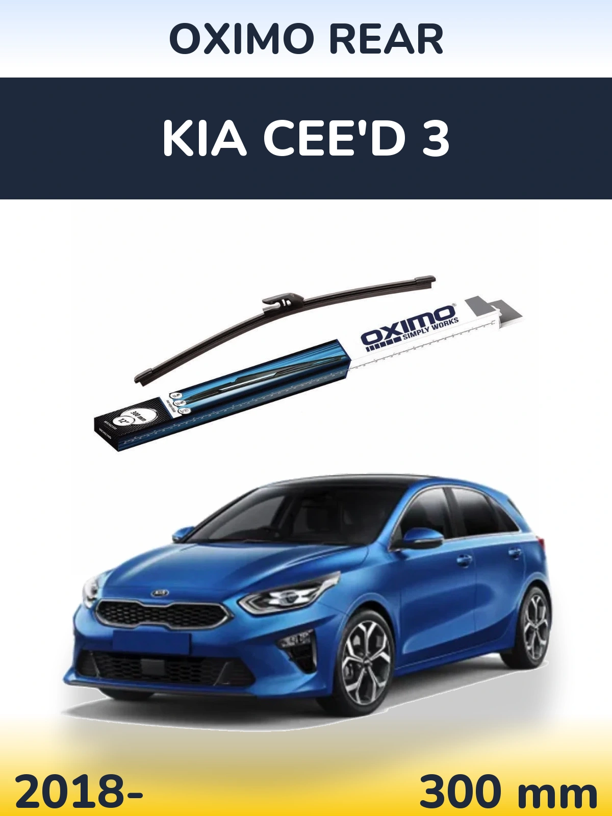 Задний дворник Oximo Rear 300 мм для KIA Cee'd 3 2018-2026