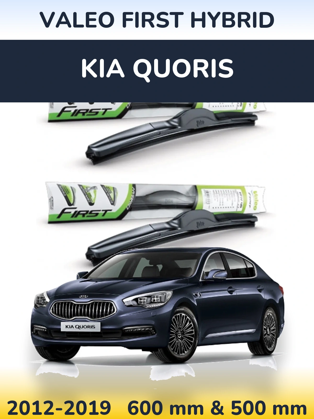 Komplet przednich wycieraczek Valeo First Hybrid 600 & 500 mm do KIA Quoris 2012-2019