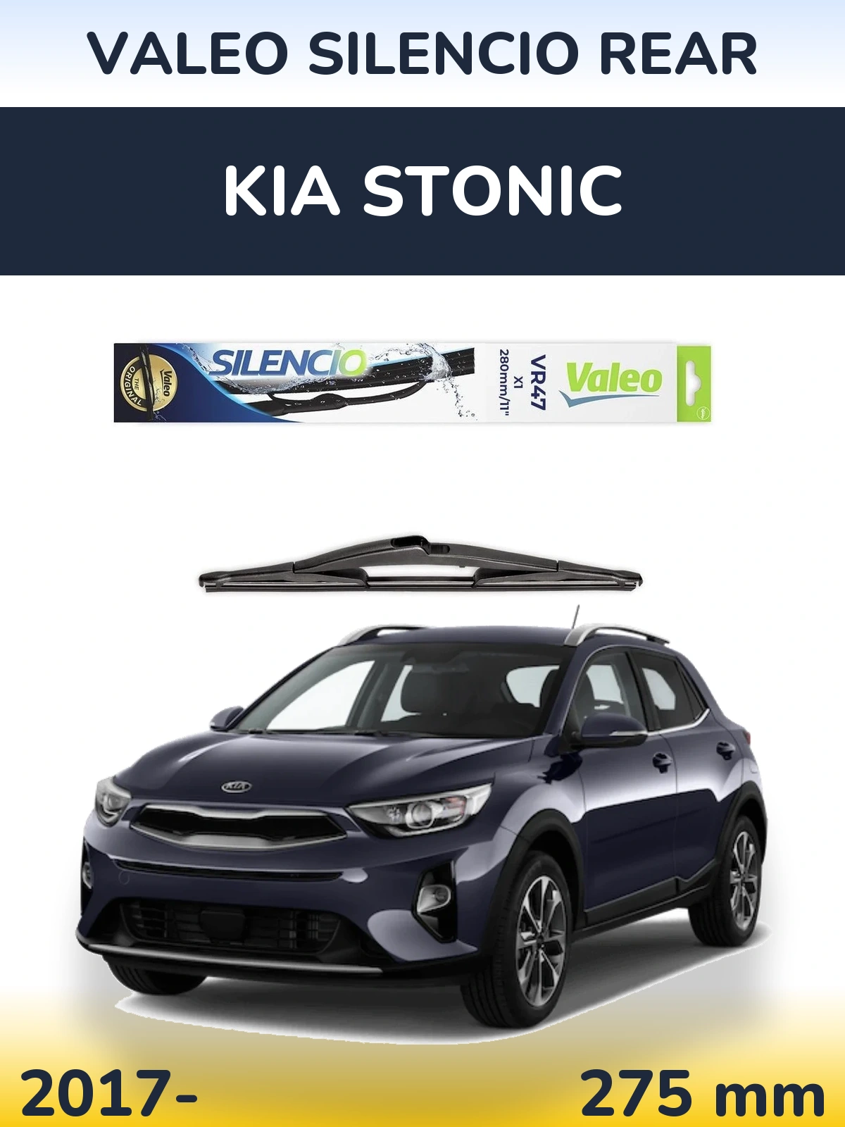 Tylna wycieraczka Valeo Silencio Rear 280 mm do KIA Stonic 2017-2026