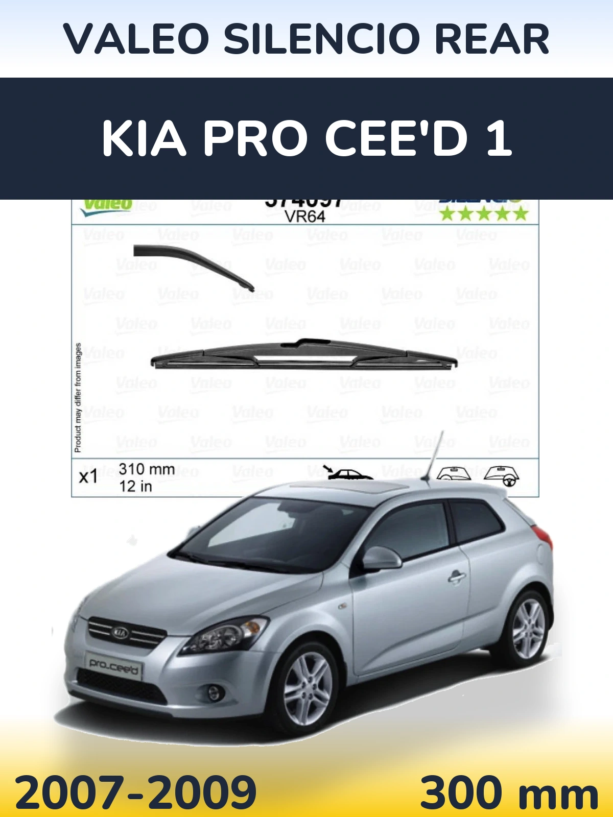 Tylna wycieraczka Valeo Silencio Rear 310 mm do KIA Pro Cee'd 1 2007-2009