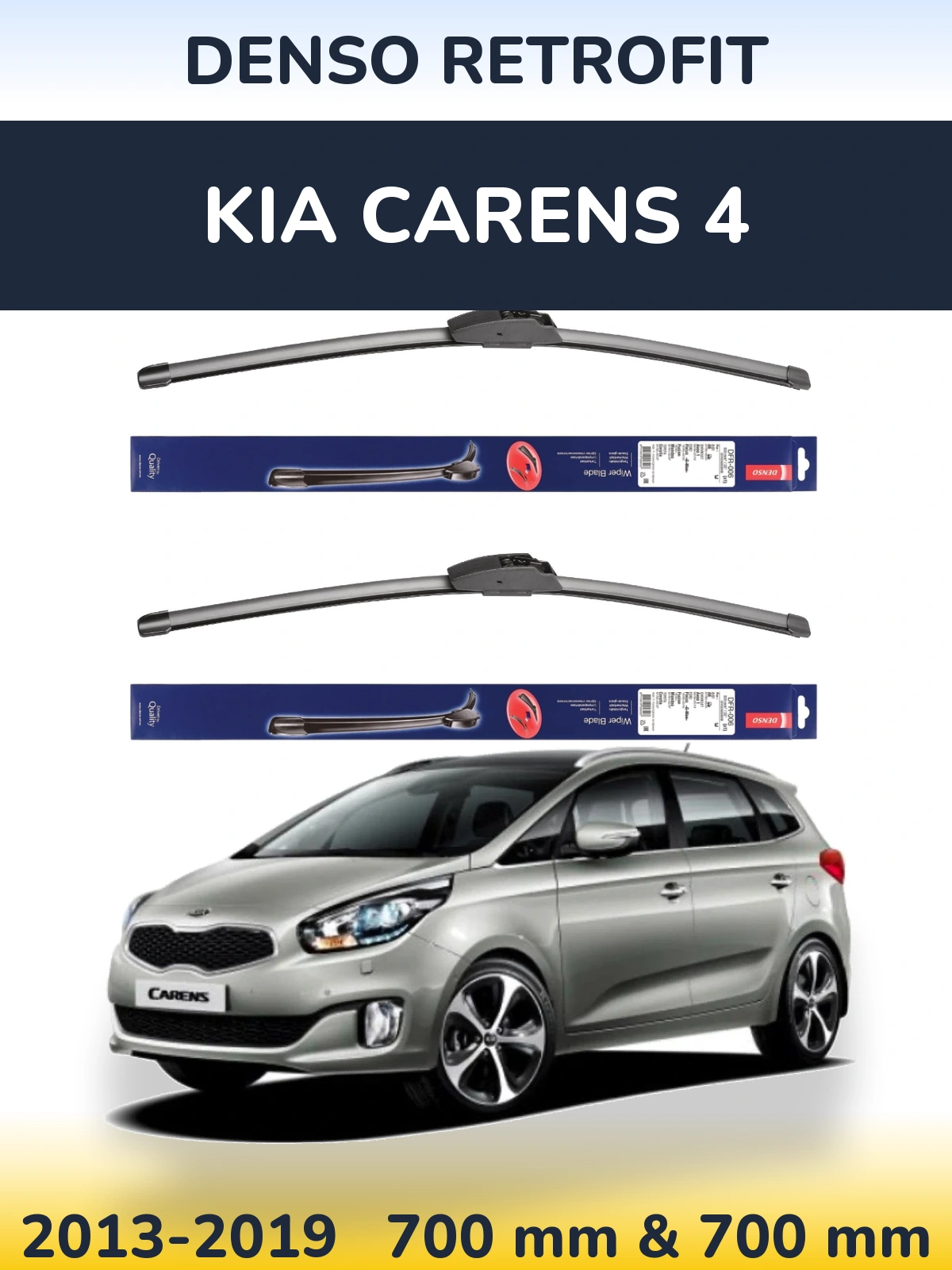 Komplet przednich wycieraczek Denso Retrofit 700 & 700 mm do KIA Carens 4 2013-2019