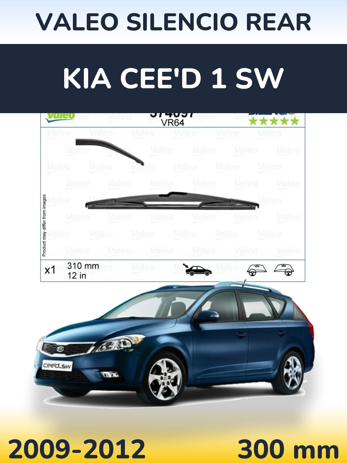 Tylna wycieraczka Valeo Silencio Rear 310 mm do KIA Cee'd 1 SW 2009-2012