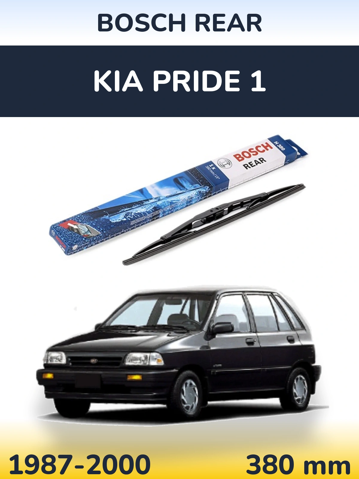 Tylna wycieraczka BOSCH Rear 380 mm do KIA Pride 1 1987-2000