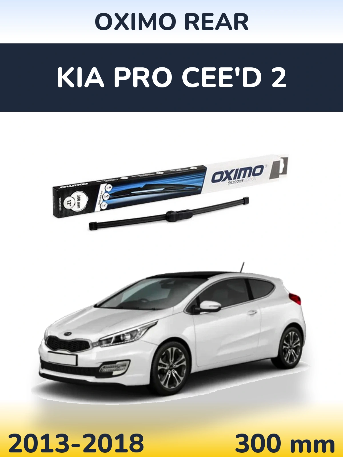 Rear wiper blade Oximo Rear 300 mm for KIA Pro Cee'd 2 2013-2018