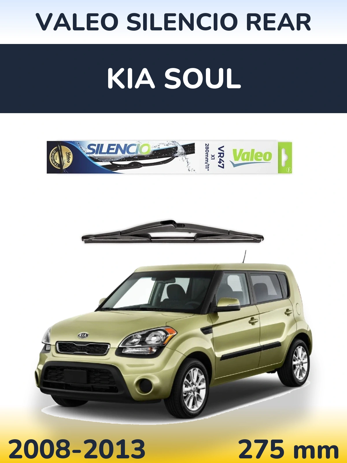 Tylna wycieraczka Valeo Silencio Rear 280 mm do KIA Soul 2008-2013