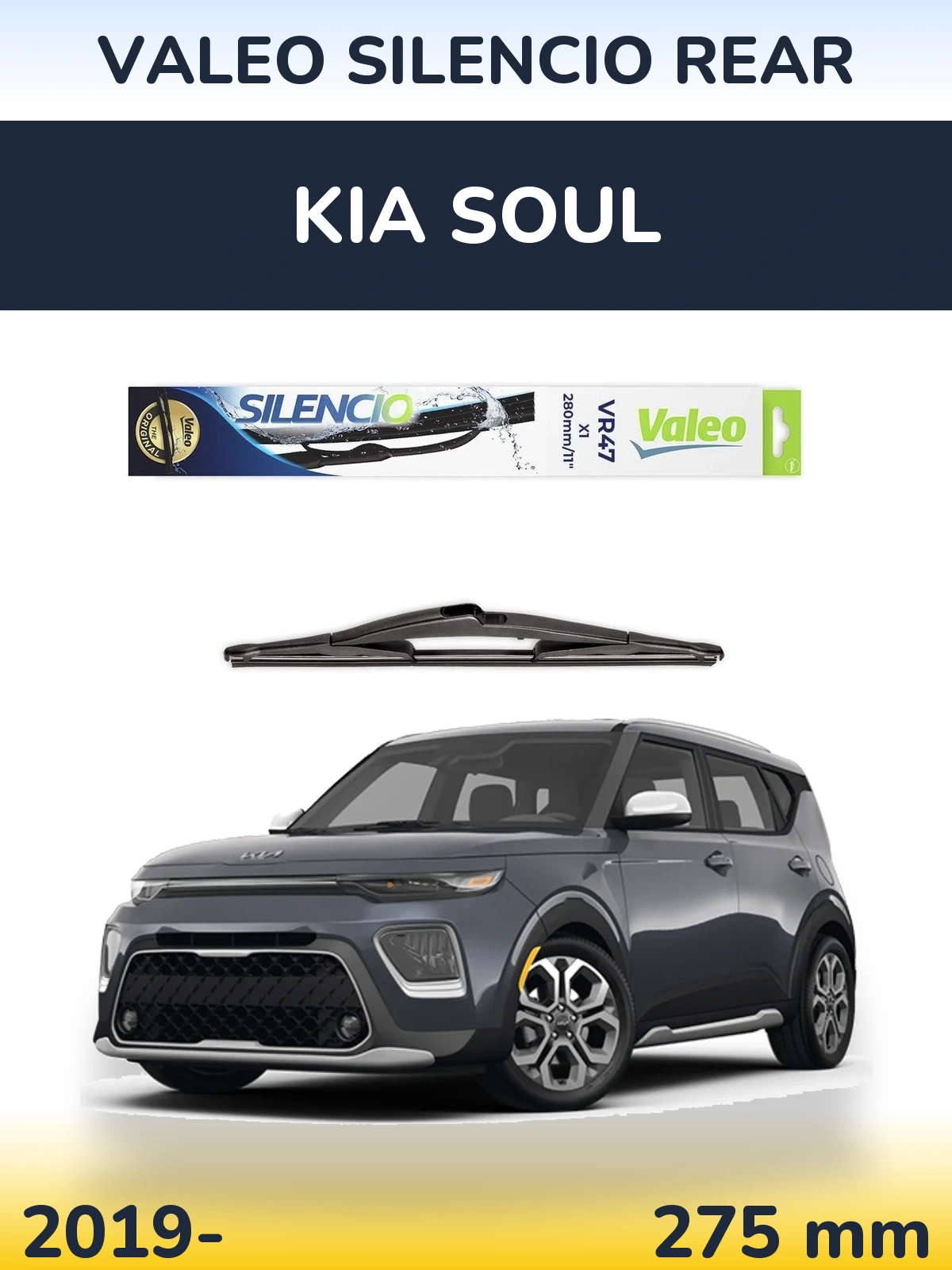 Tylna wycieraczka Valeo Silencio Rear 280 mm do KIA Soul 2019-2026