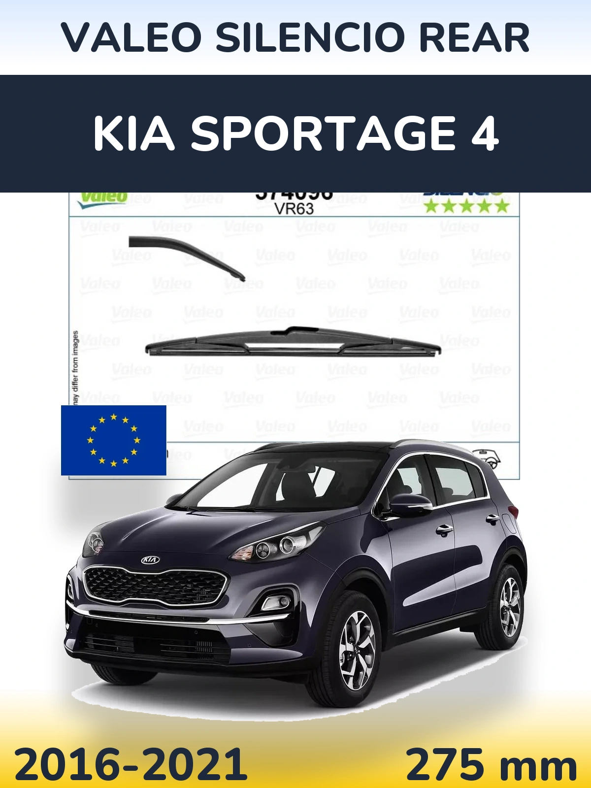 Tylna wycieraczka Valeo Silencio Rear 285 mm do KIA Sportage 4 2016-2021
